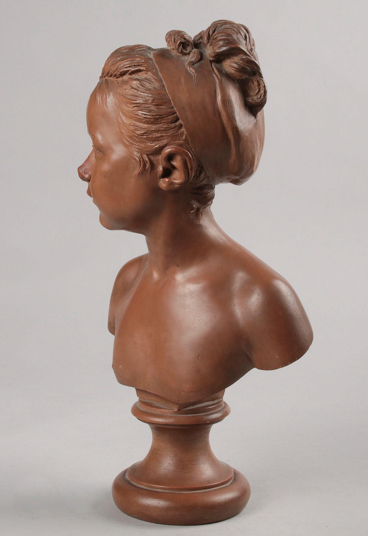 Early 20th Century French Terracotta Statue of Louise Brongniart after Houdon 6