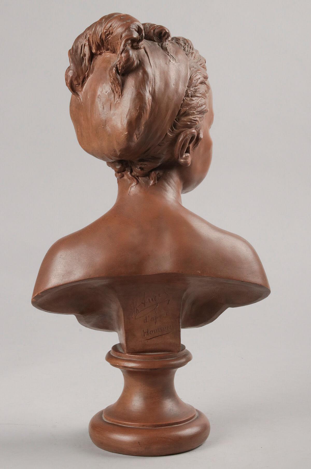 Early 20th Century French Terracotta Statue of Louise Brongniart after Houdon 9