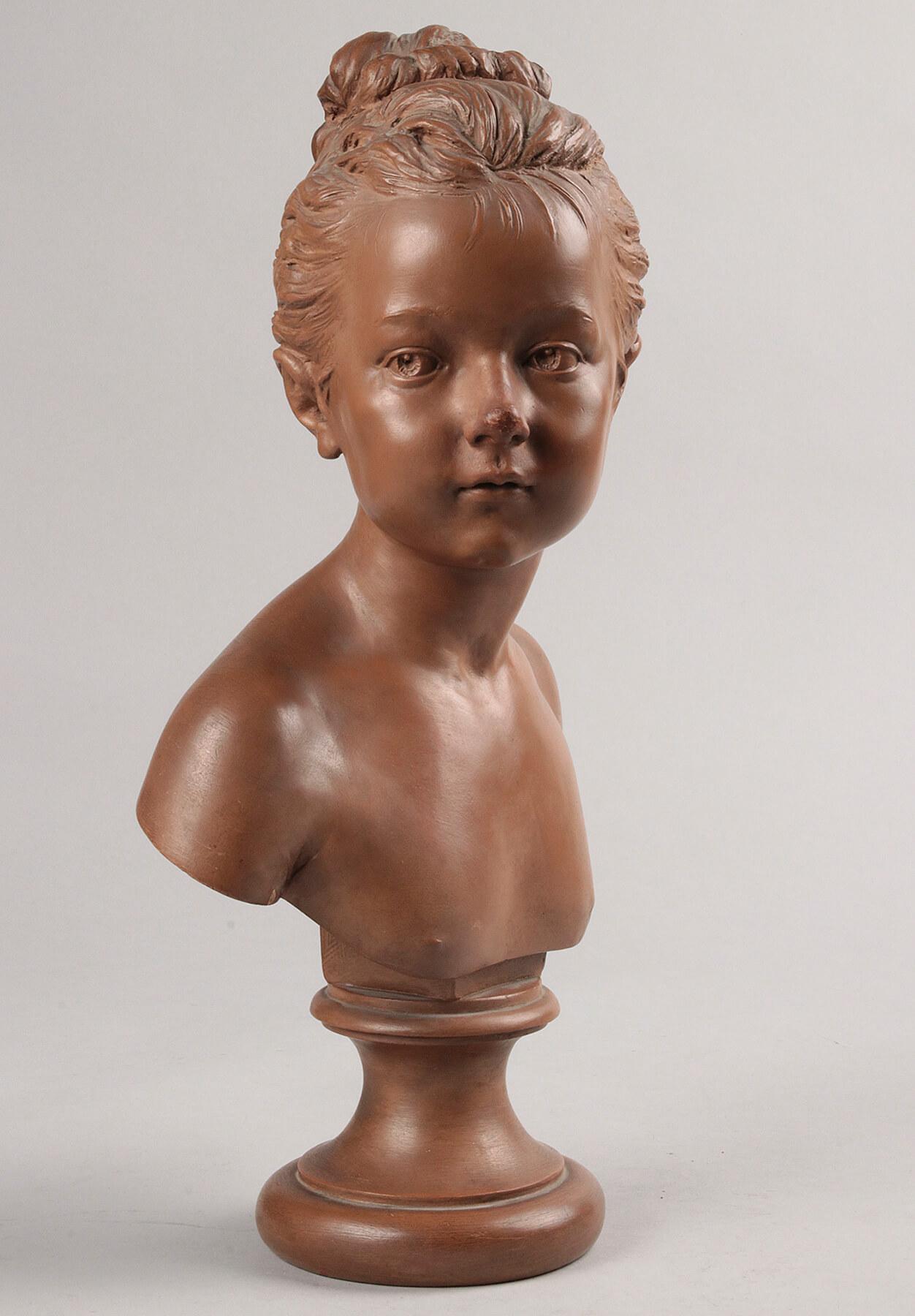 Early 20th Century French Terracotta Statue of Louise Brongniart after Houdon 13