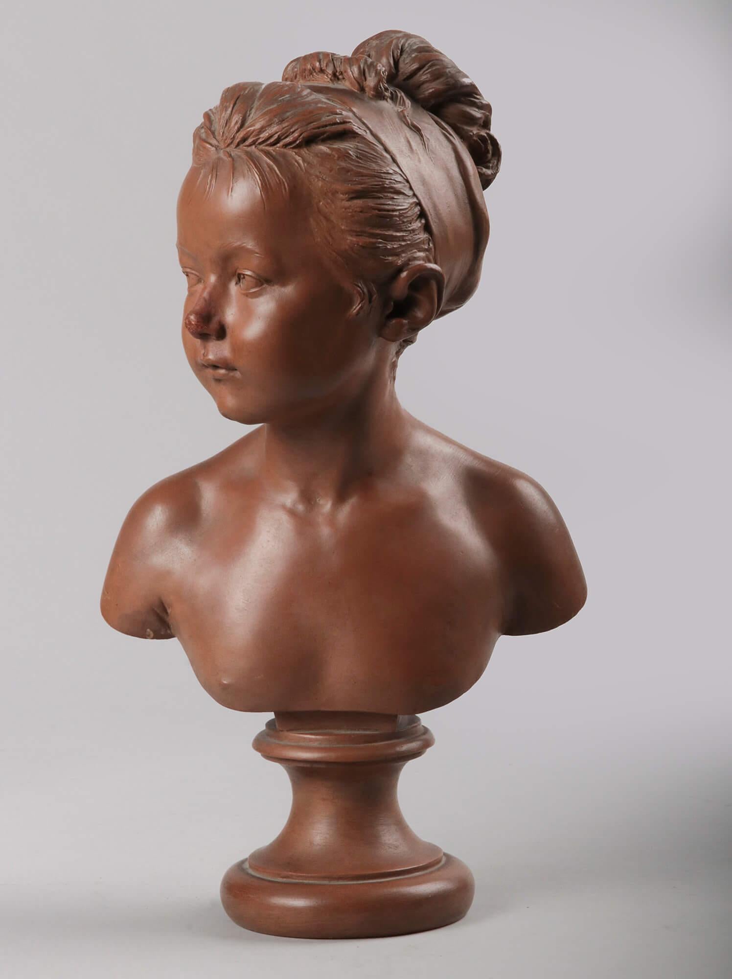 Early 20th Century French Terracotta Statue of Louise Brongniart after Houdon 15