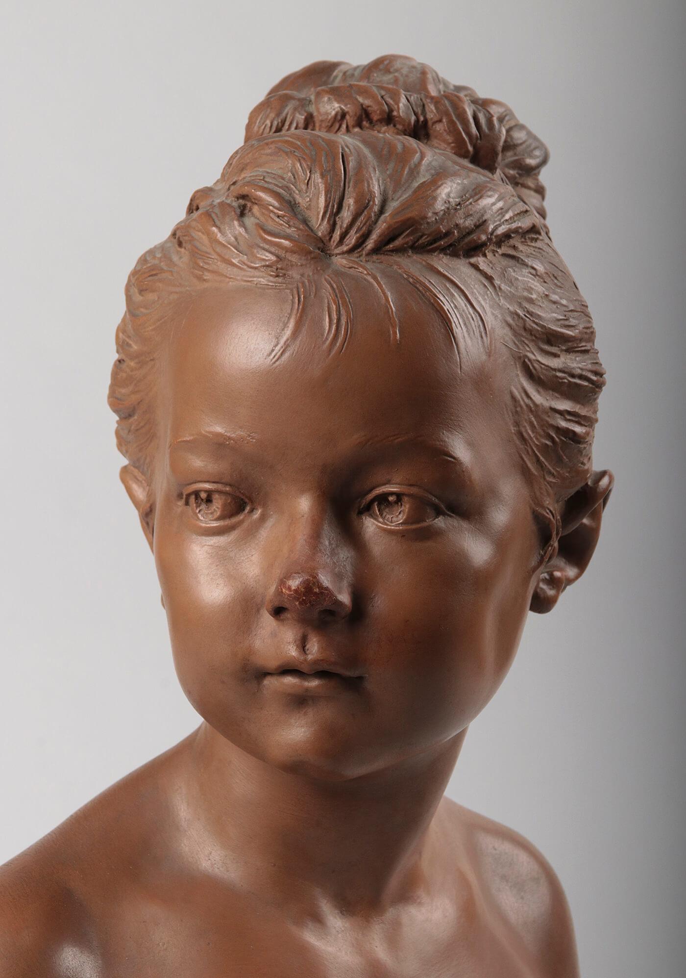 Early 20th Century French Terracotta Statue of Louise Brongniart after Houdon 1