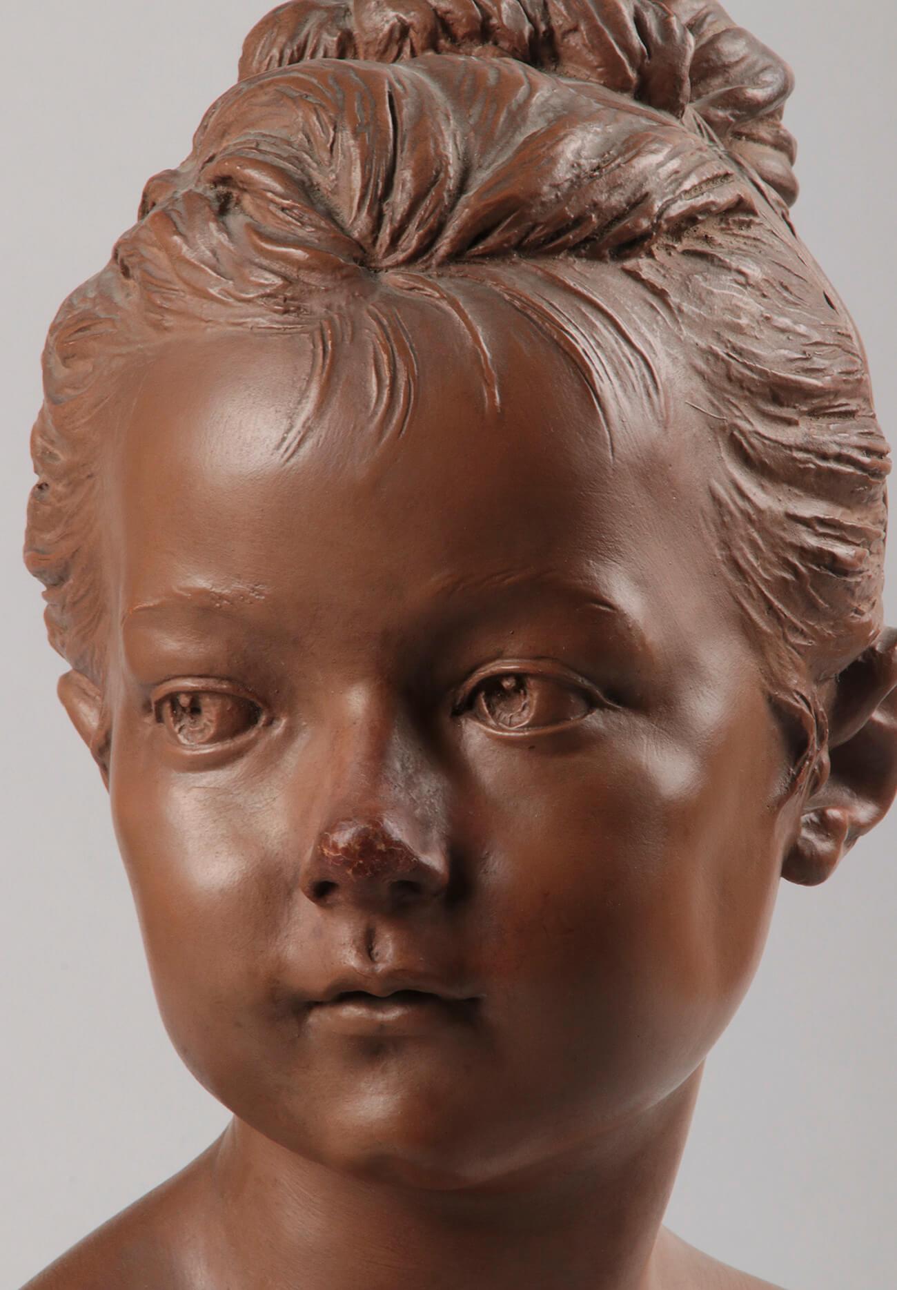 Early 20th Century French Terracotta Statue of Louise Brongniart after Houdon 3