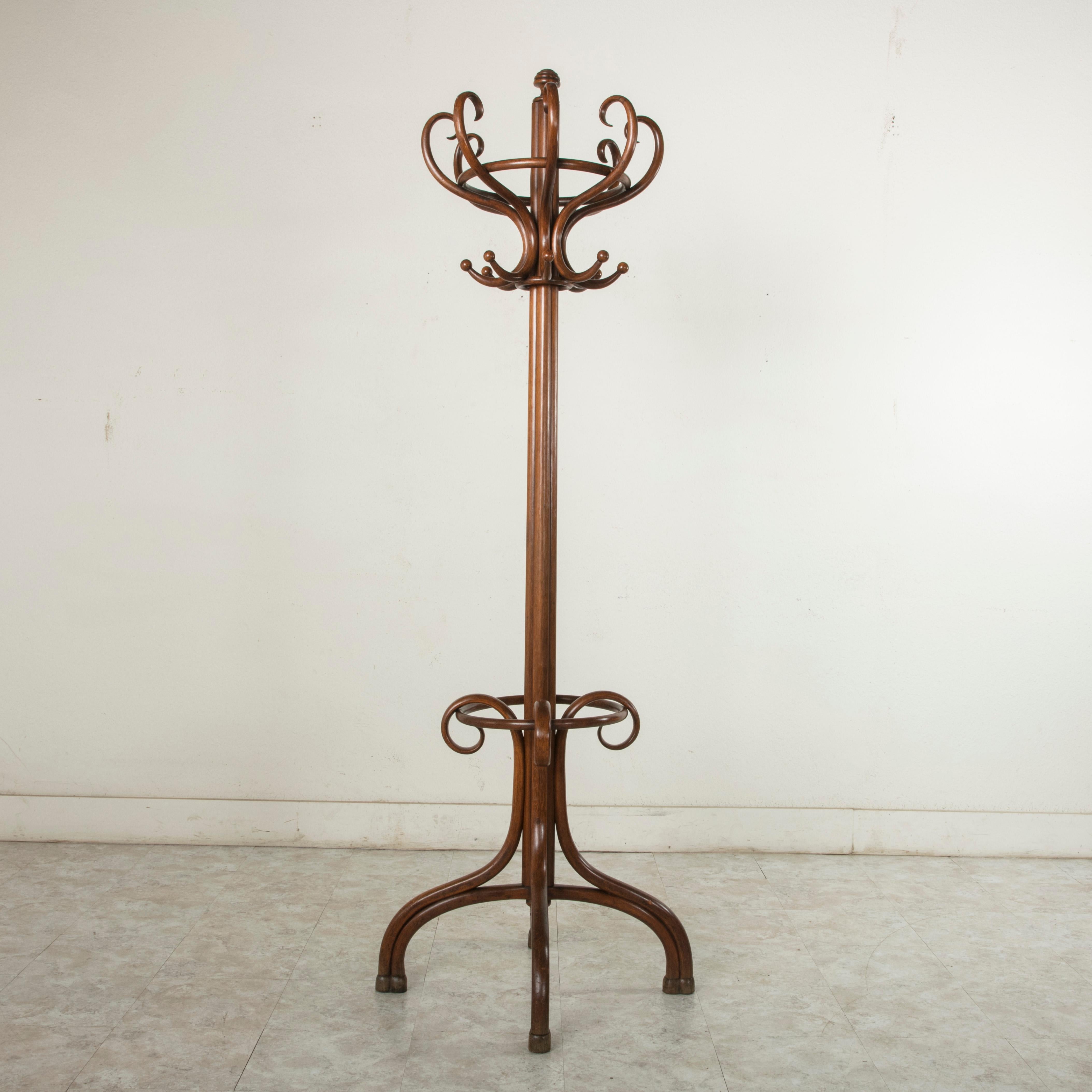 Early 20th Century French Thonet Style Bentwood Hall Tree or Coat and Hat Stand  2