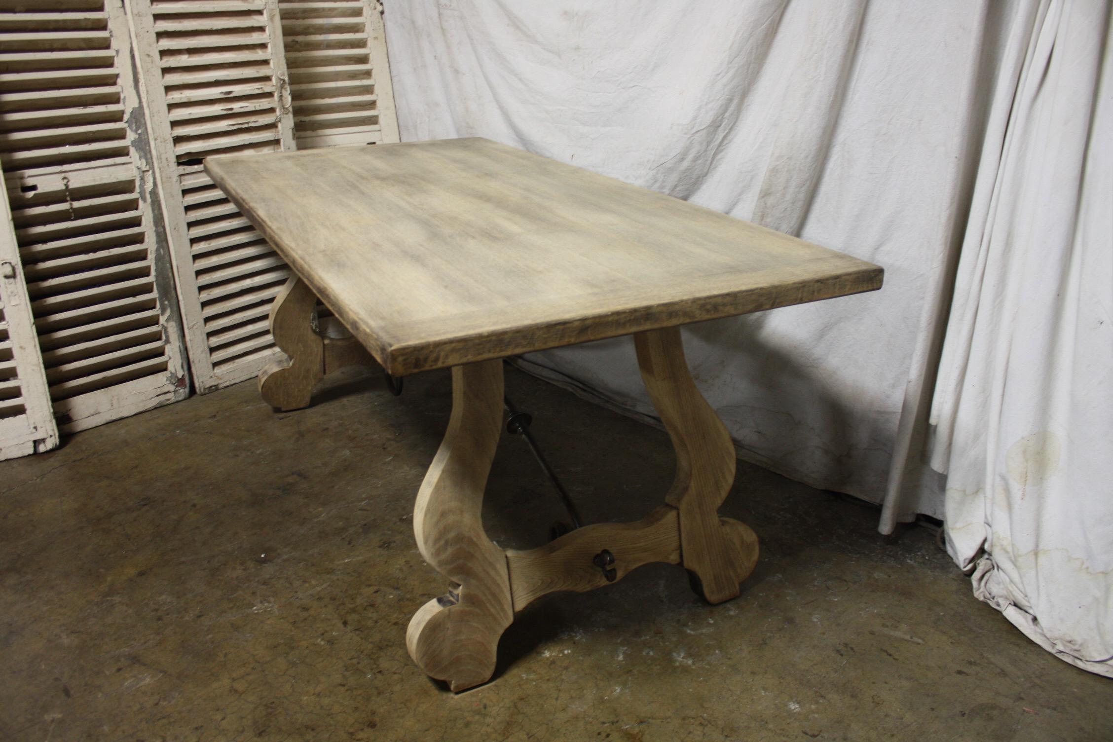 Early 20th Century French Trestle Dining Table 1