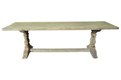 Early 20th Century French Trestle Table, Farm Table