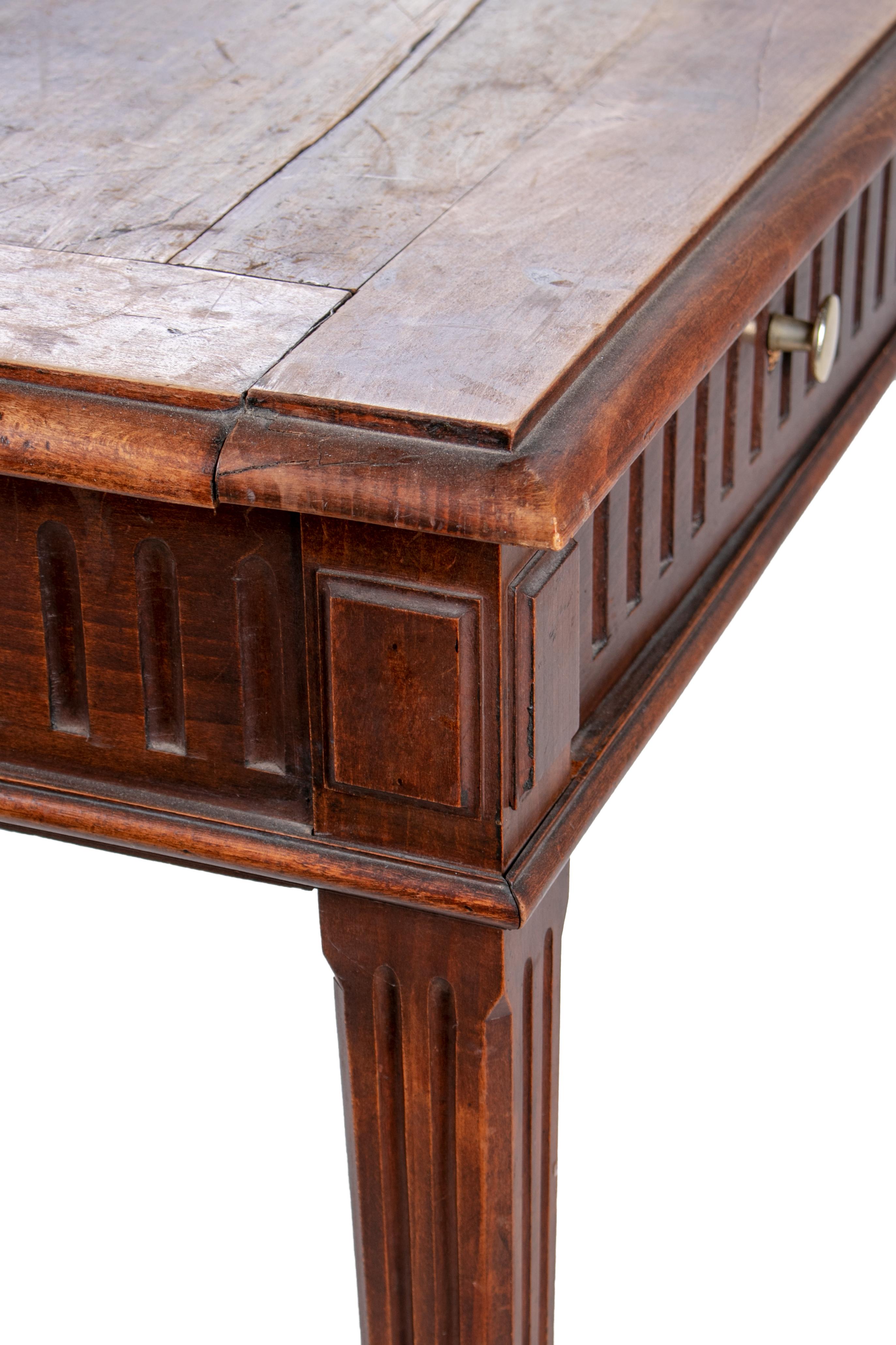 Early 20th Century French Two-Drawer Office Desk For Sale 3