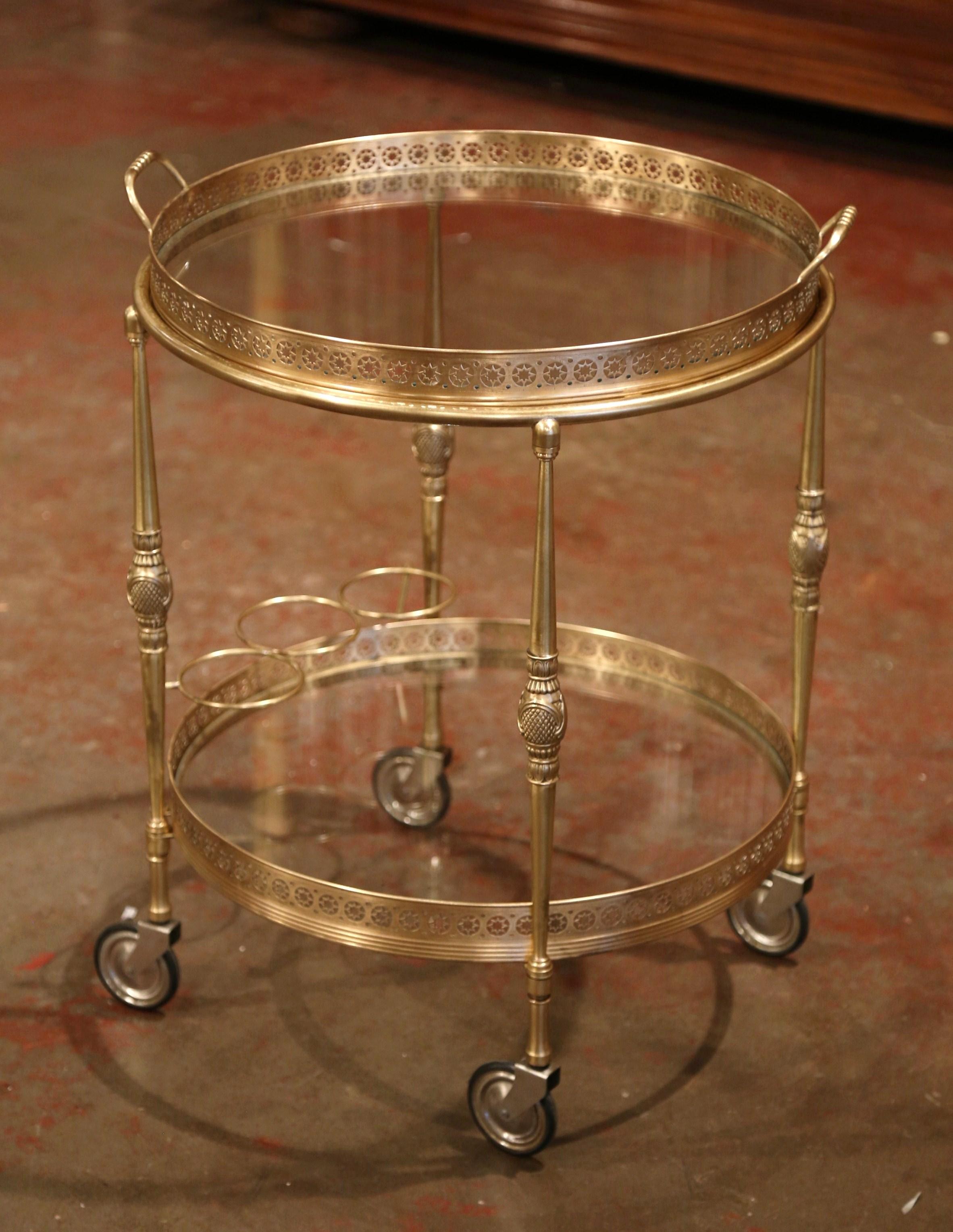 brass tea cart wheels