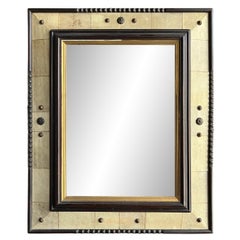 Early 20th Century French Velum Framed Mirror