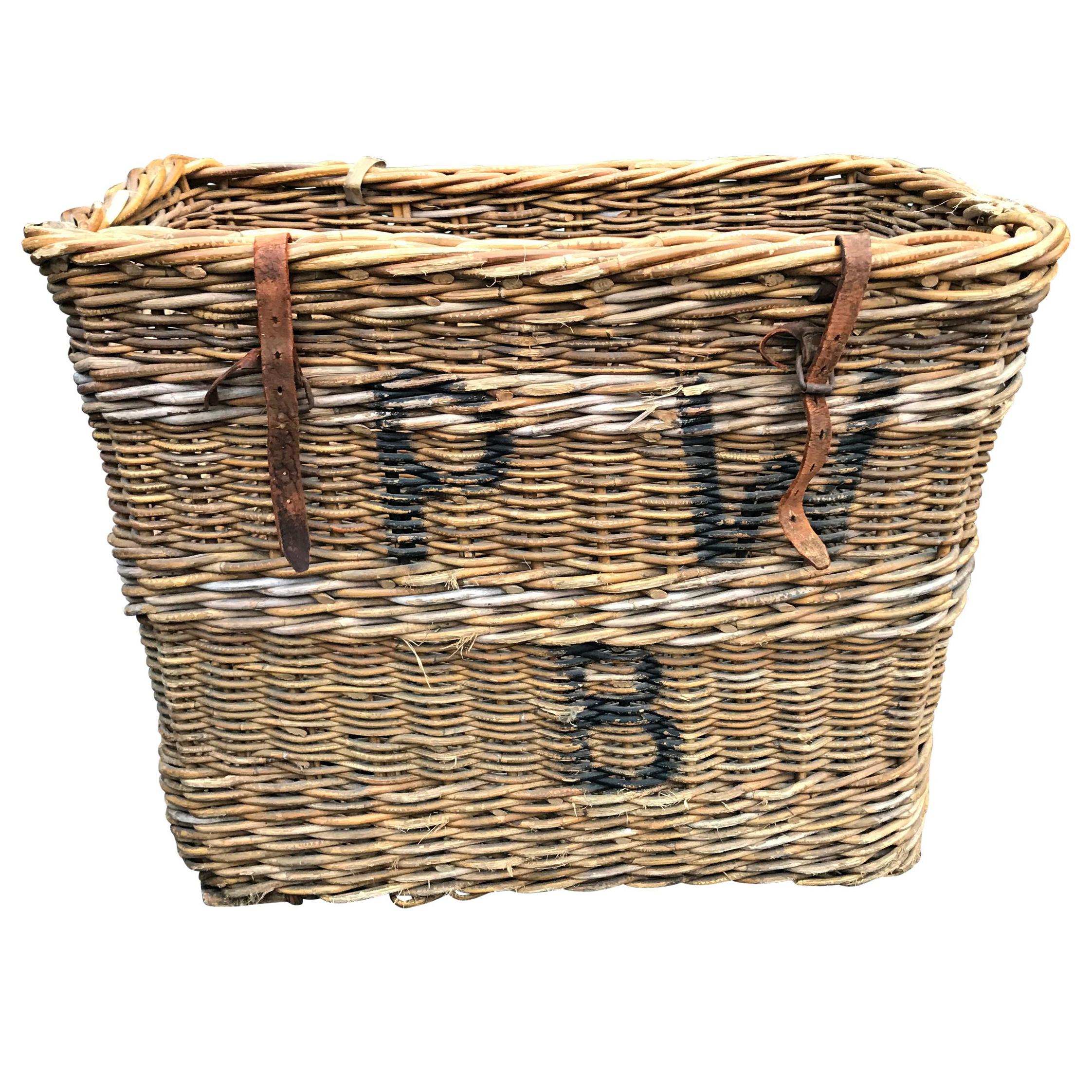 Early 20th Century French Vineyard Basket