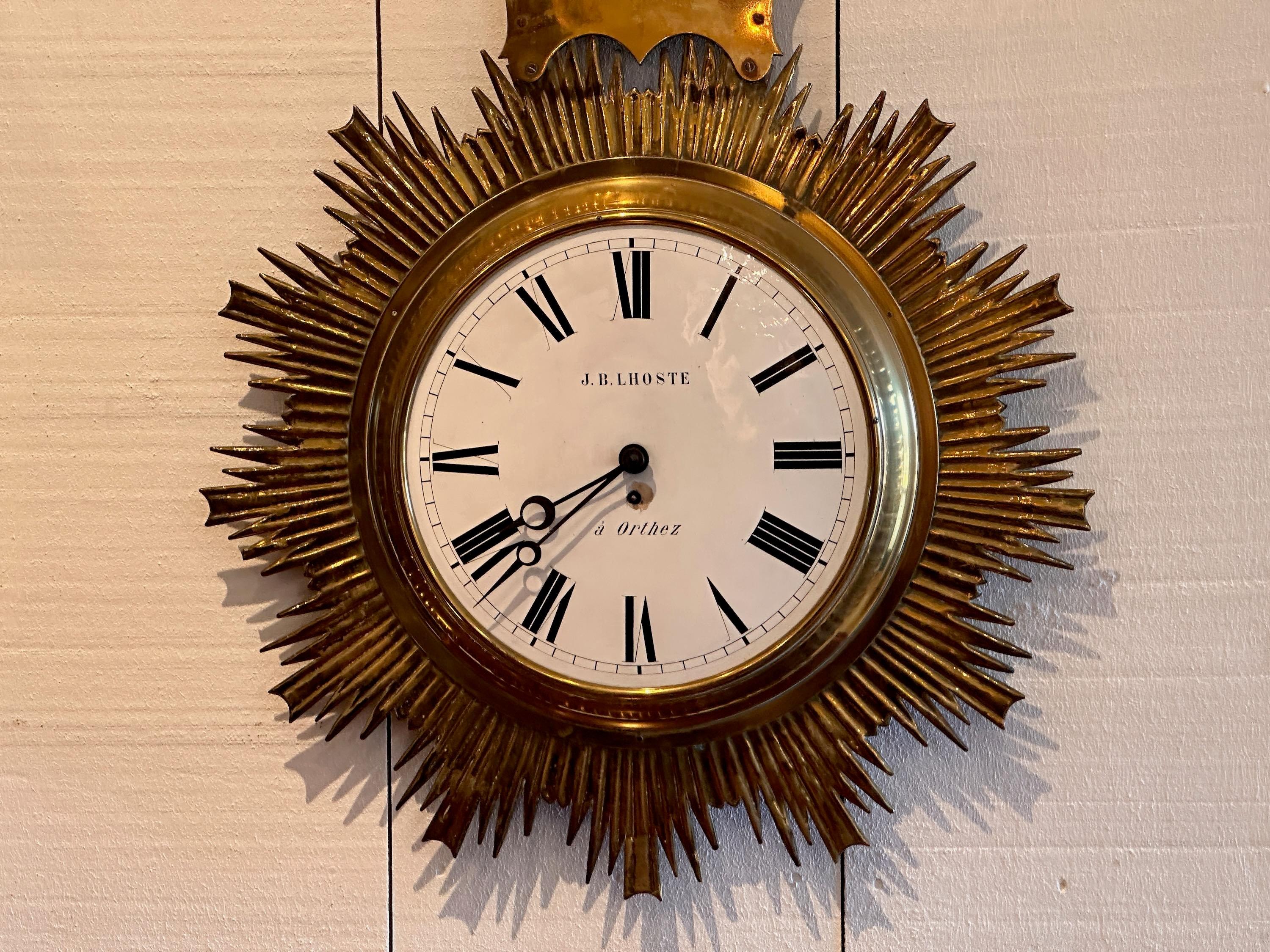 Metal Early 20th Century French Wall Clock For Sale
