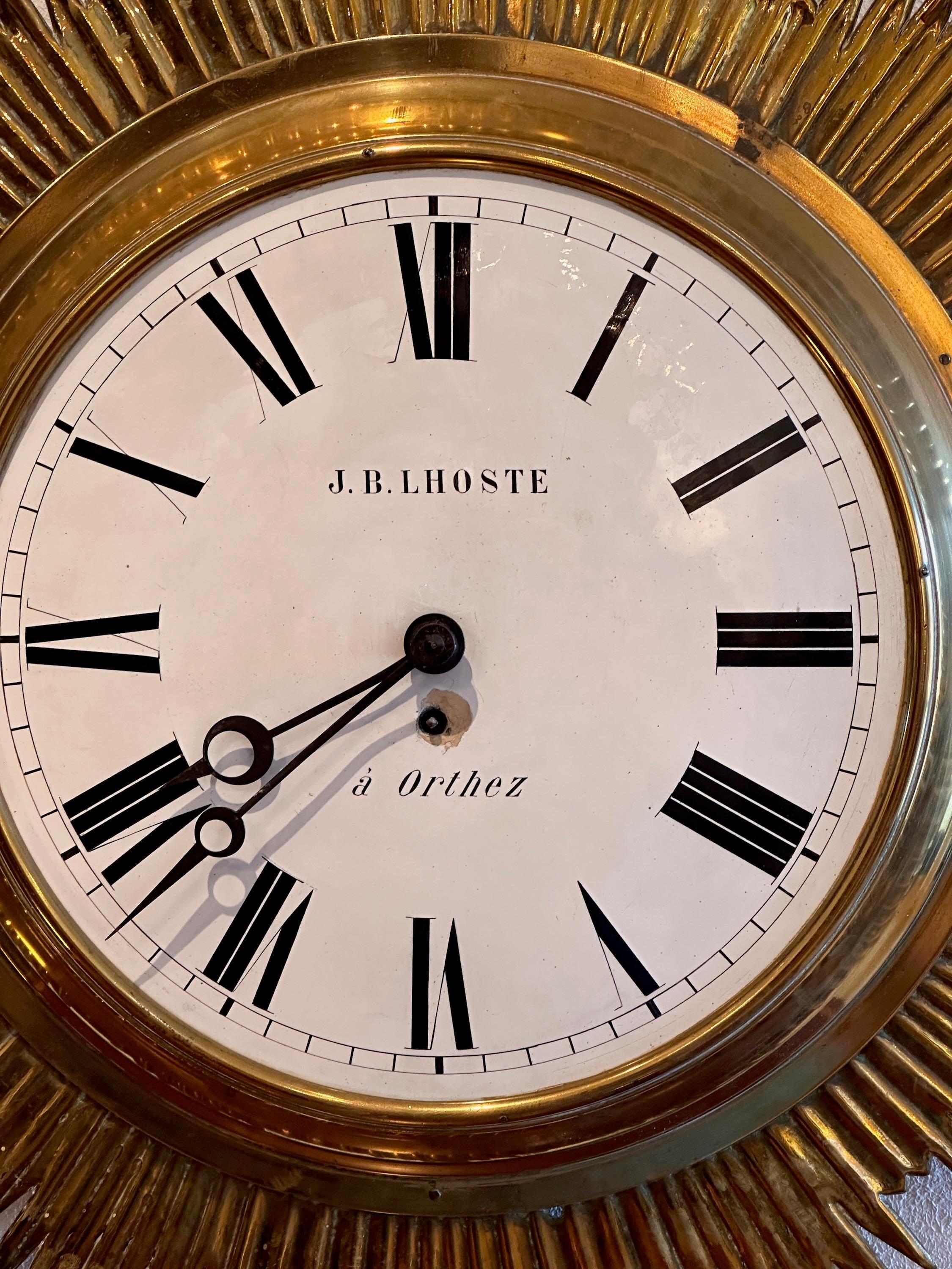 Métal Horloge murale française du début du 20e siècle en vente