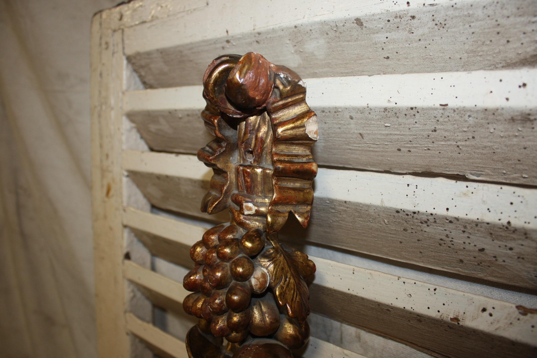 Early 20th Century French Wall Gilt Wood Ornament For Sale 6