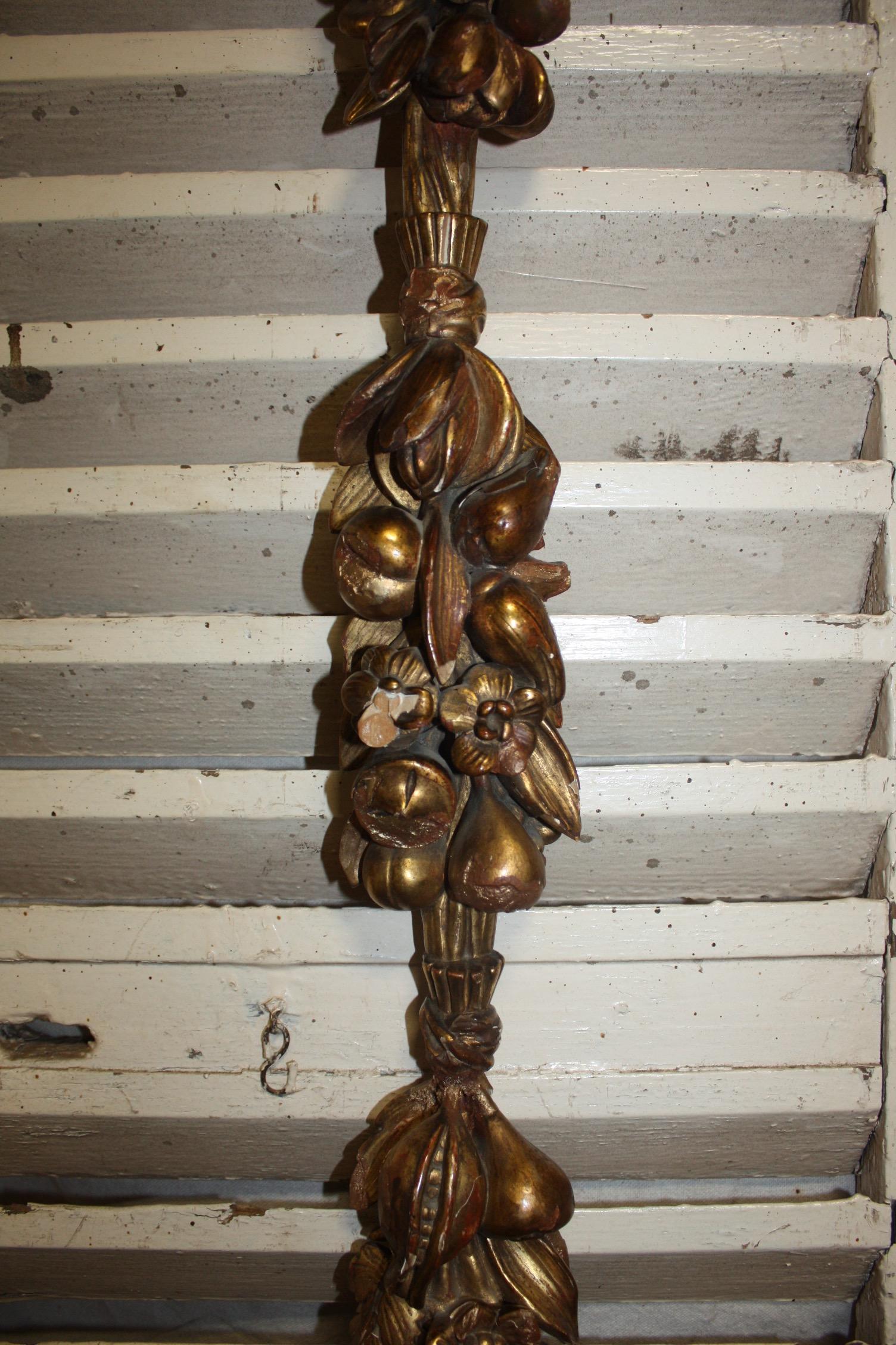 Early 20th Century French Wall Gilt Wood Ornament For Sale 1