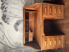 Early 20th Century French Walnut American Rolling Top Desk, 1920s