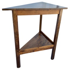Early 20th Century French Walnut Corner Table
