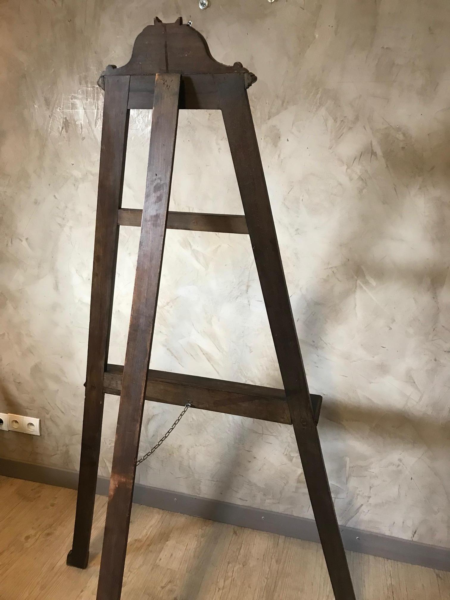 Early 20th Century French Walnut Easel, 1900s For Sale 2