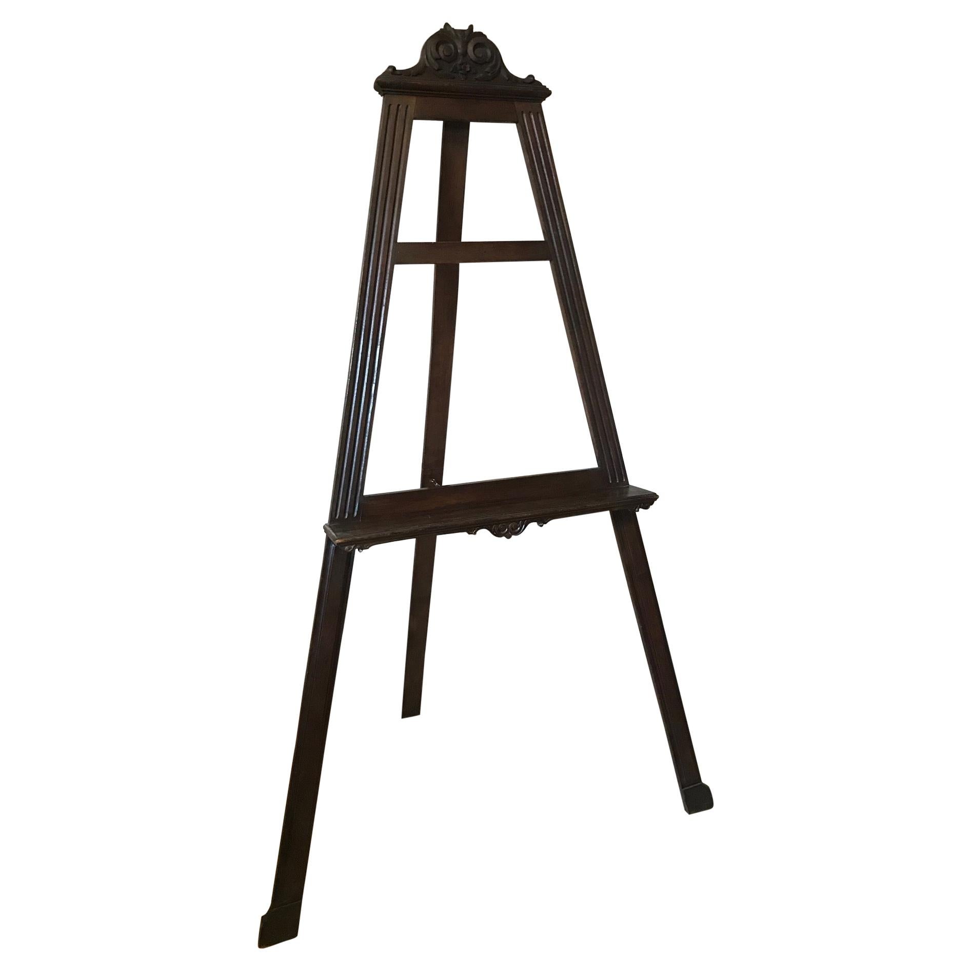 Early 20th Century French Walnut Easel, 1900s For Sale