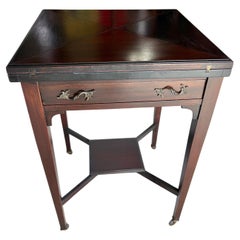 Early 20th Century French Walnut Envelope Style Game Table