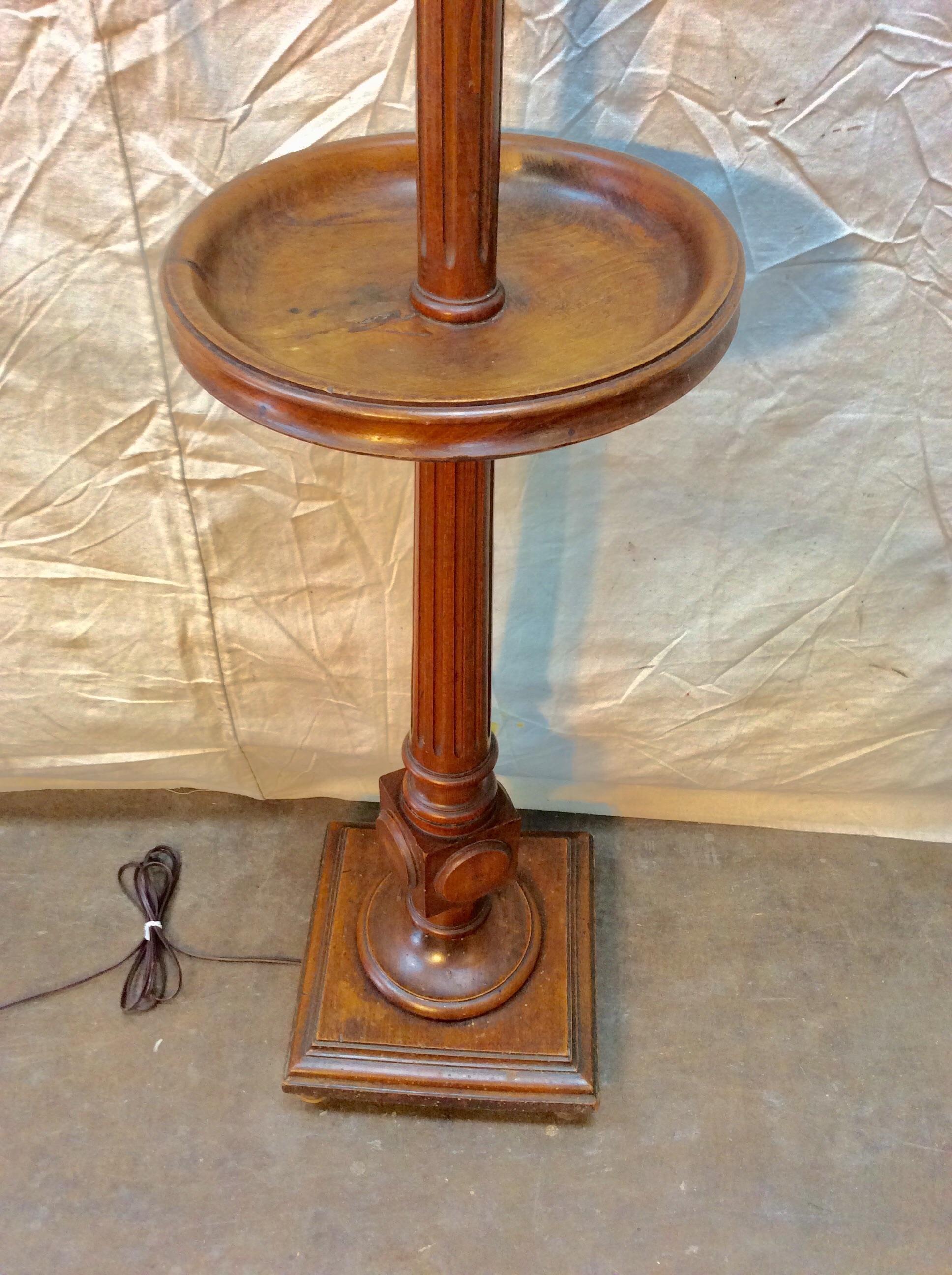 Early 20th Century French Walnut Floor Lamp 9