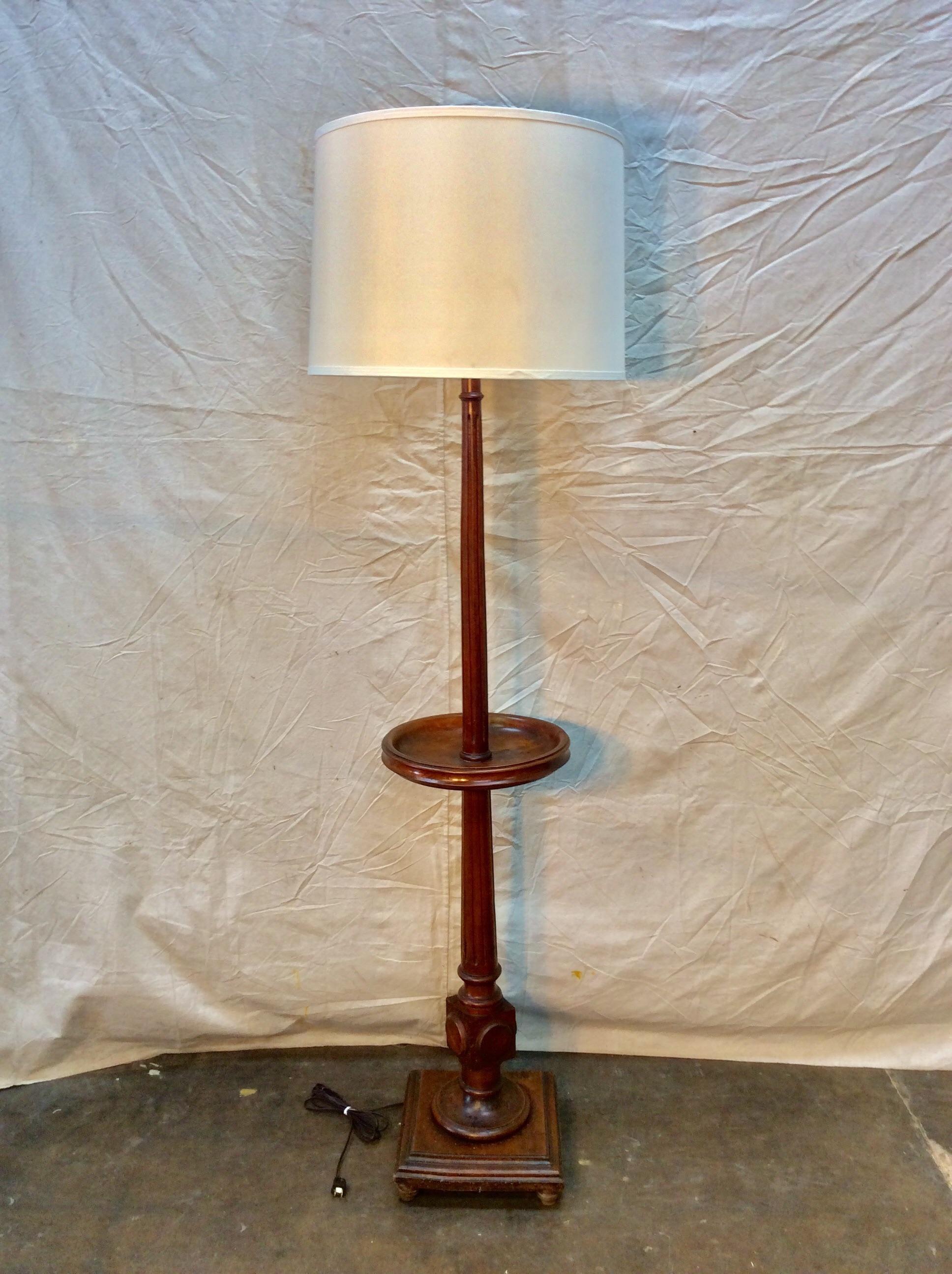 Early 20th Century French Walnut Floor Lamp 10
