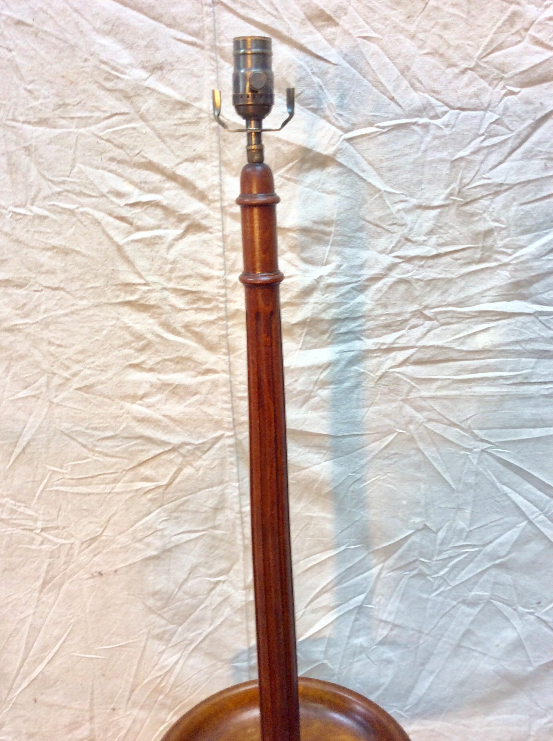 Early 20th Century French Walnut Floor Lamp 4