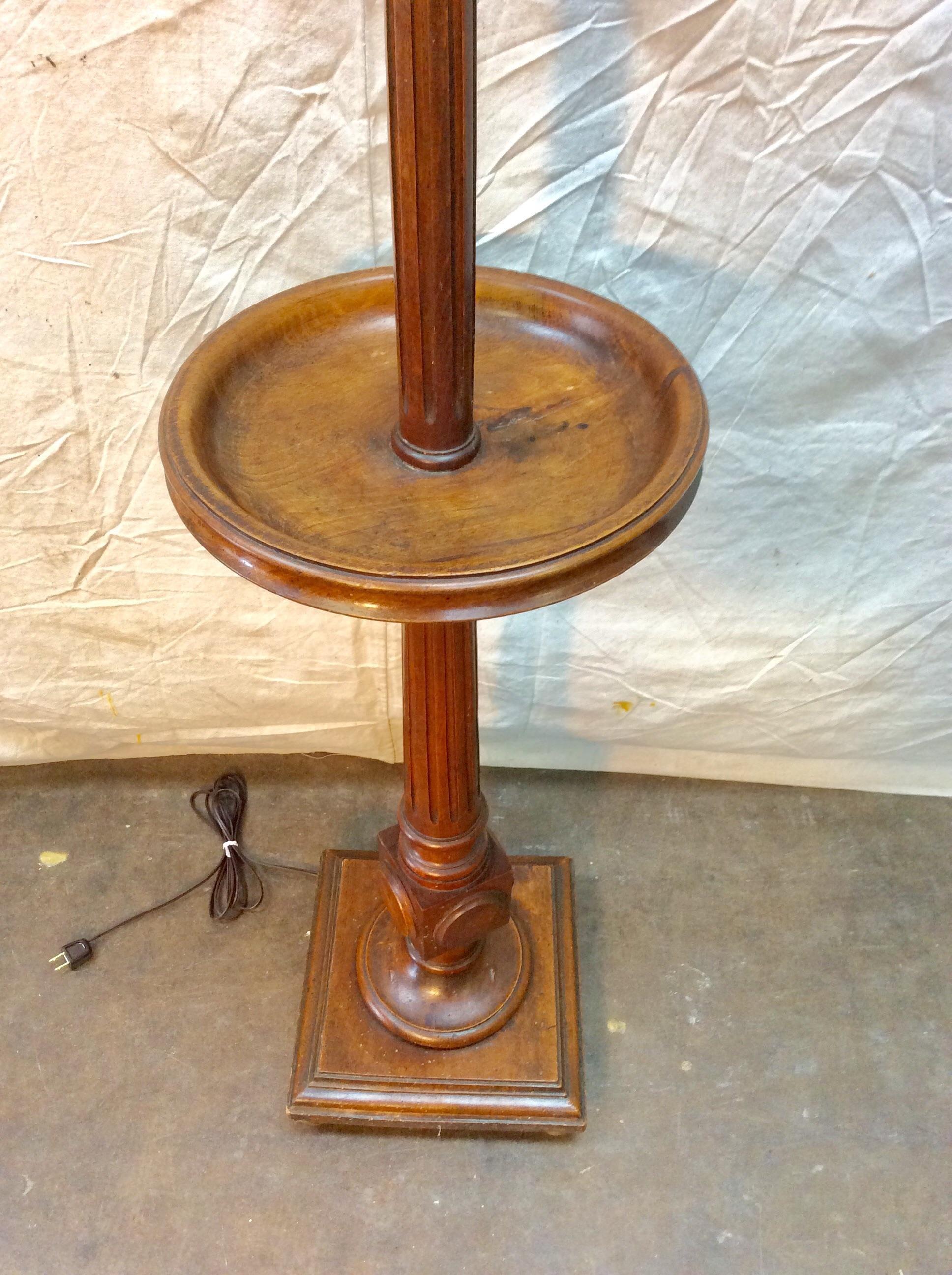 Early 20th Century French Walnut Floor Lamp 5