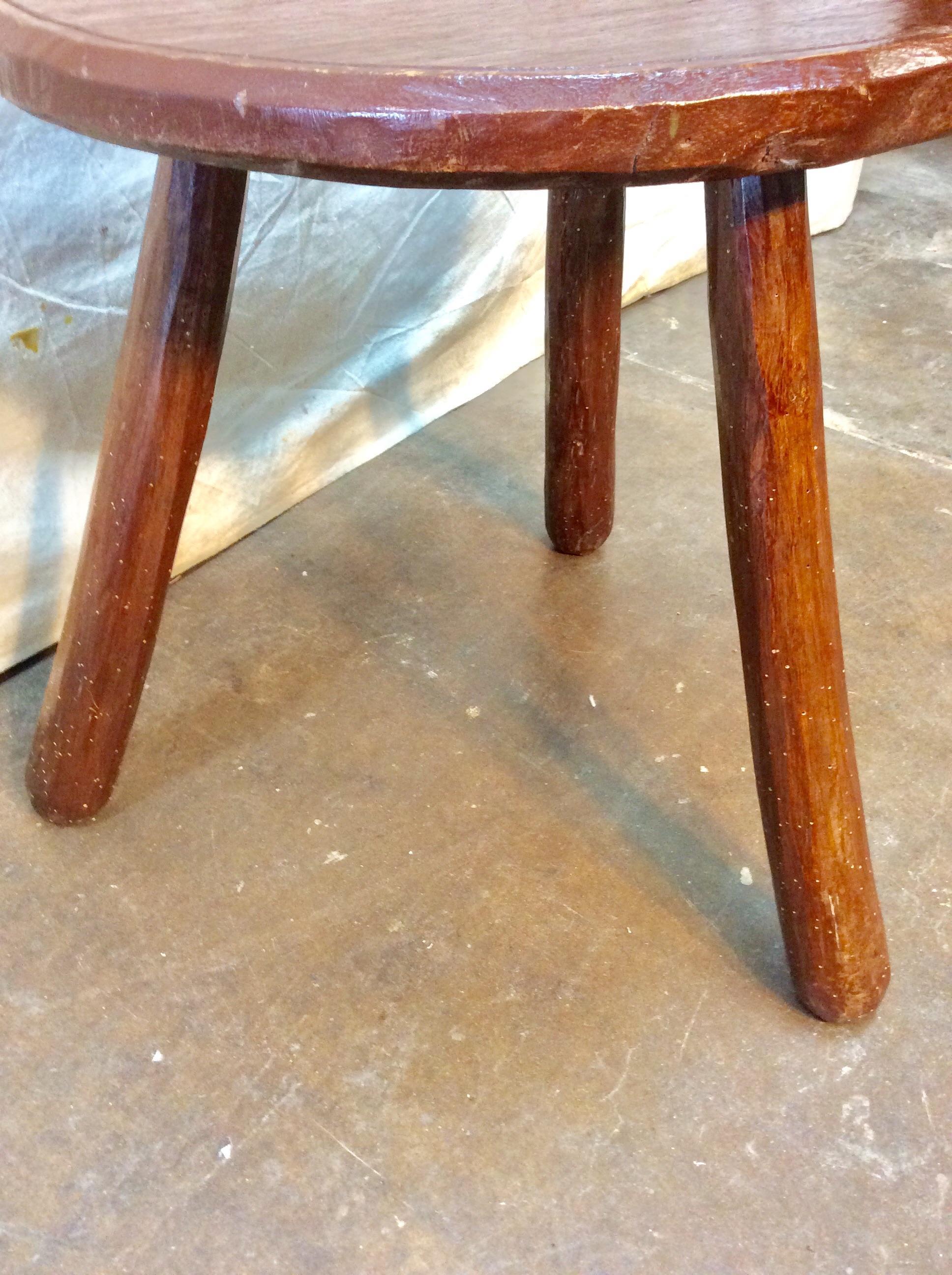 Early 20th Century French Walnut Patinated Side Table 2
