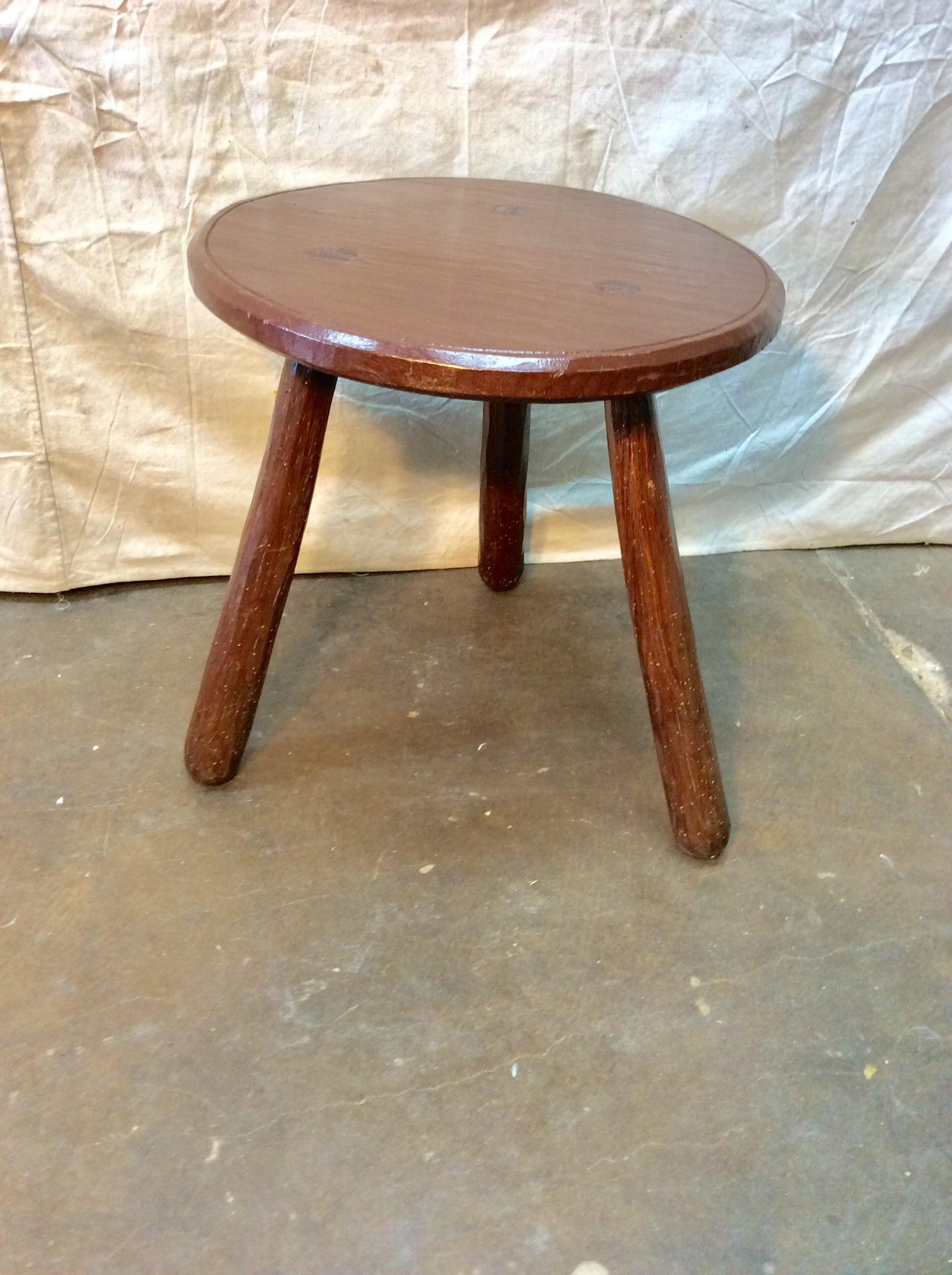 Early 20th Century French Walnut Patinated Side Table 3
