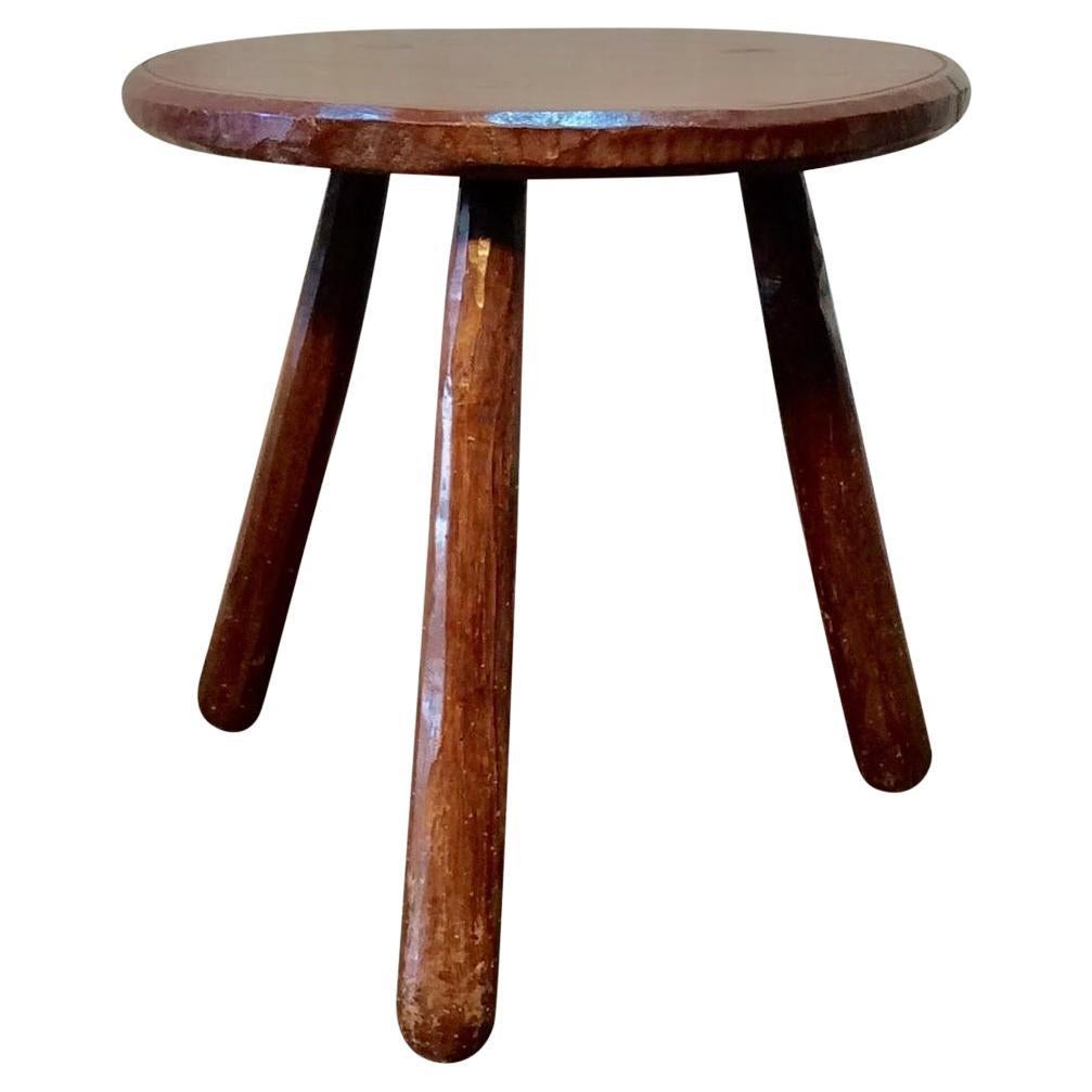 Early 20th Century French Walnut Patinated Side Table