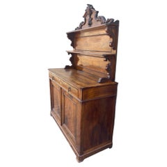 Buffet St Hubert en noyer français du début du 20e siècle, années 1900