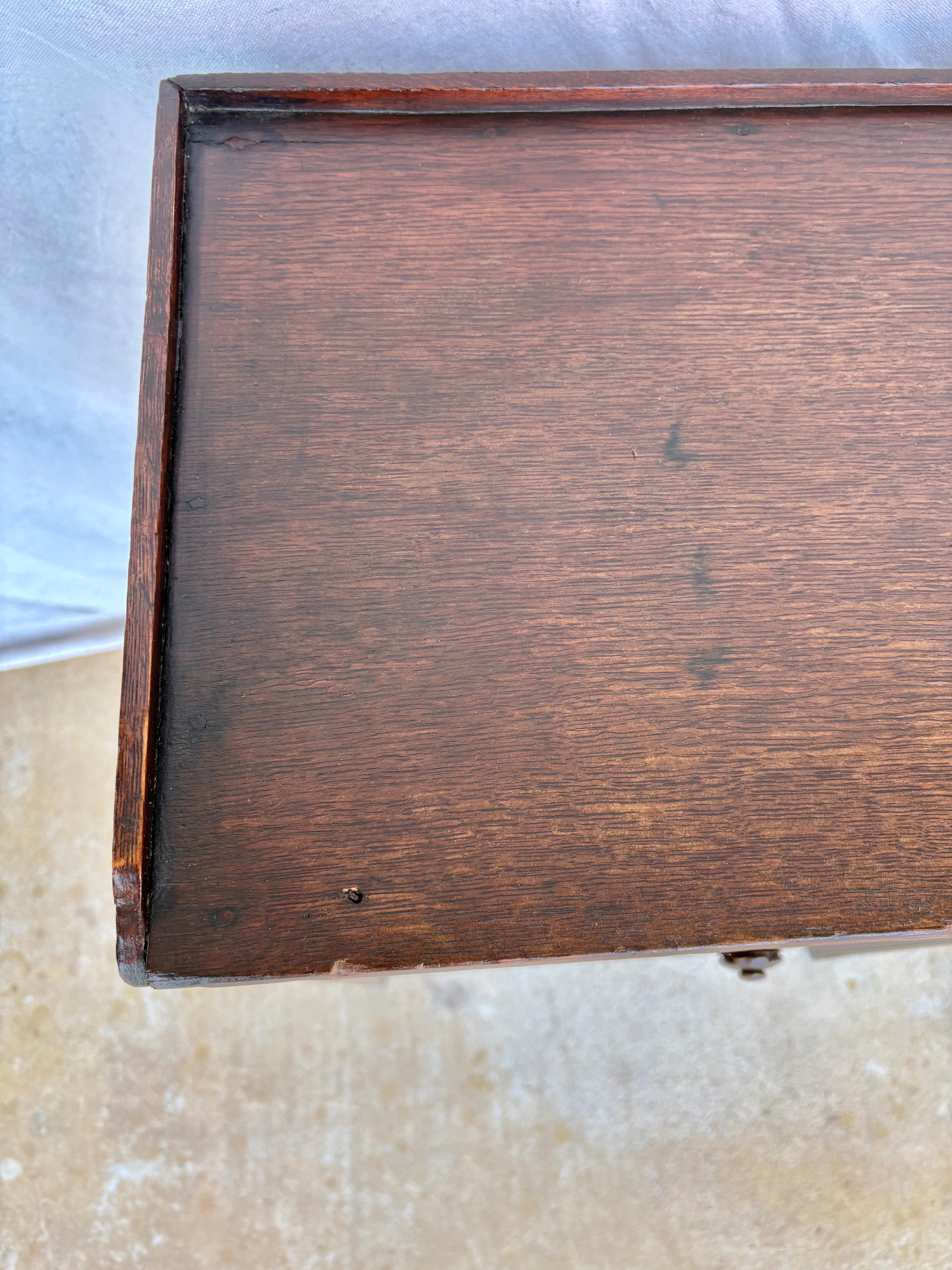 Early 20th Century French Walnut Tambour Door Side Table 8