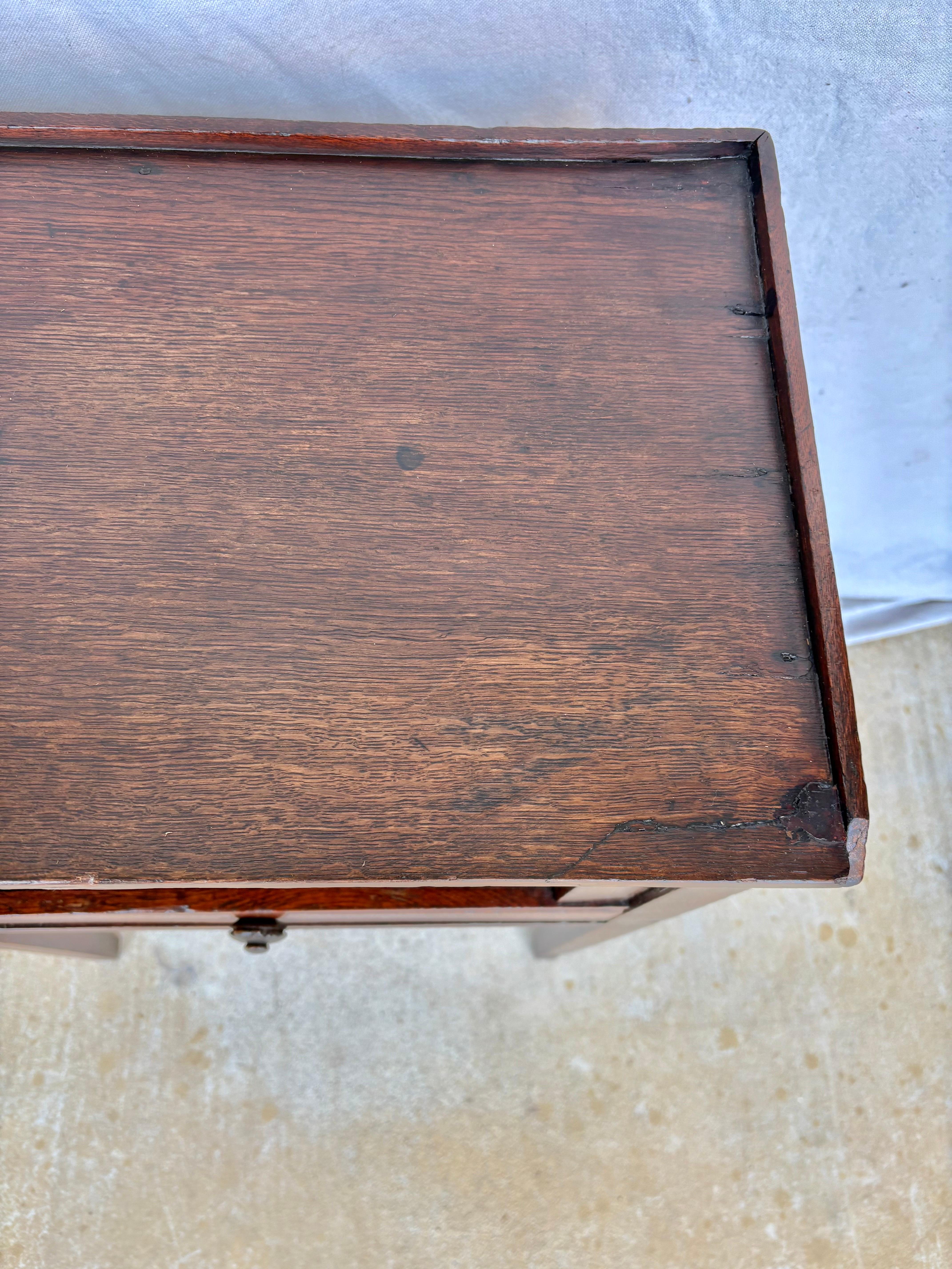 Early 20th Century French Walnut Tambour Door Side Table 9