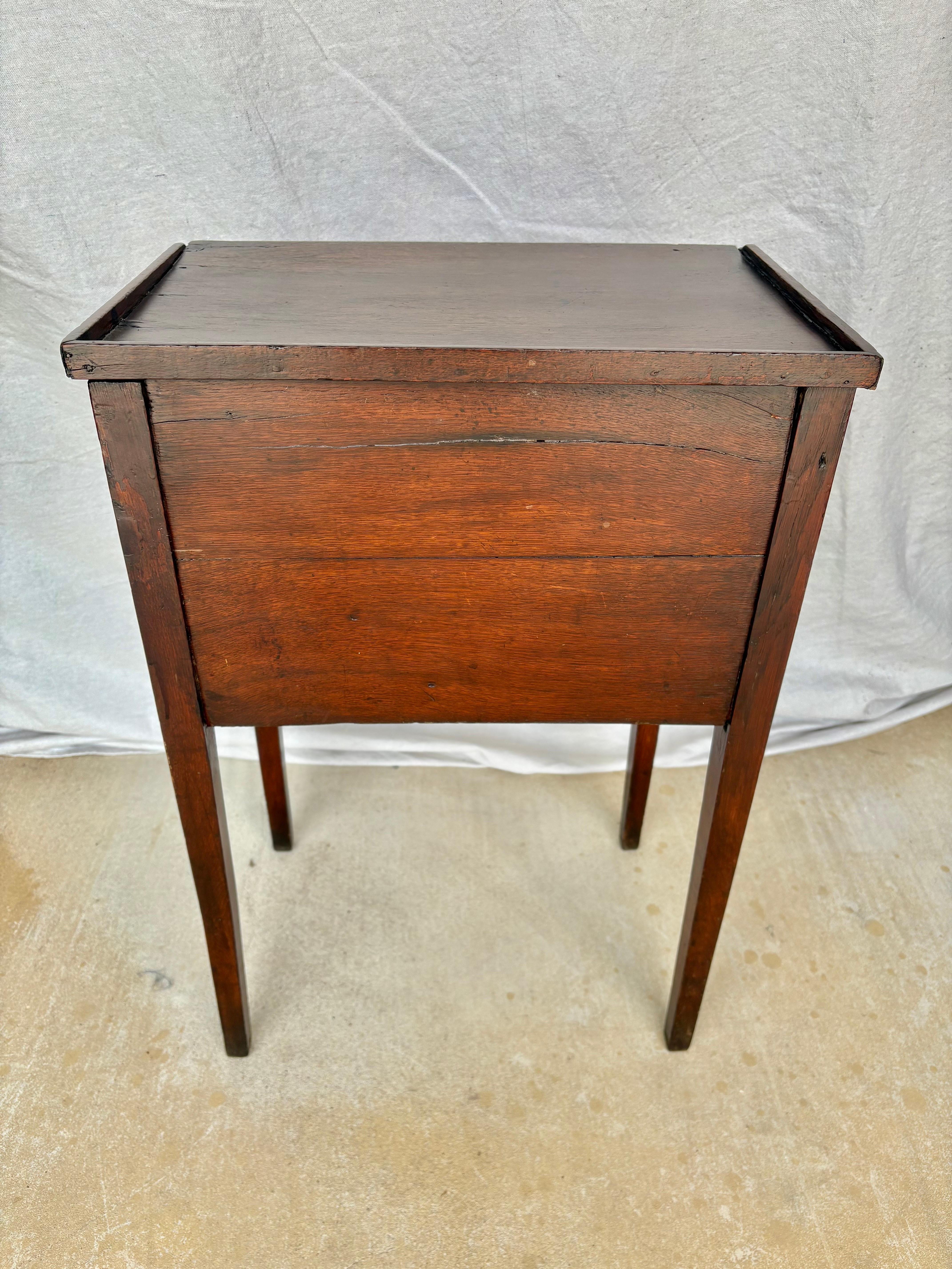Early 20th Century French Walnut Tambour Door Side Table 6