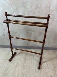 Early 20th century French Walnut Towel Rack or Easel, 1900s