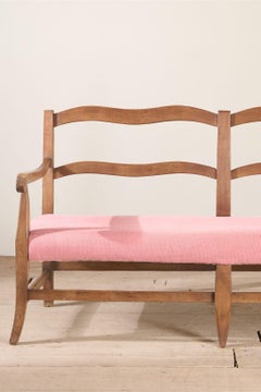 Early 20th century French wavy hall bench