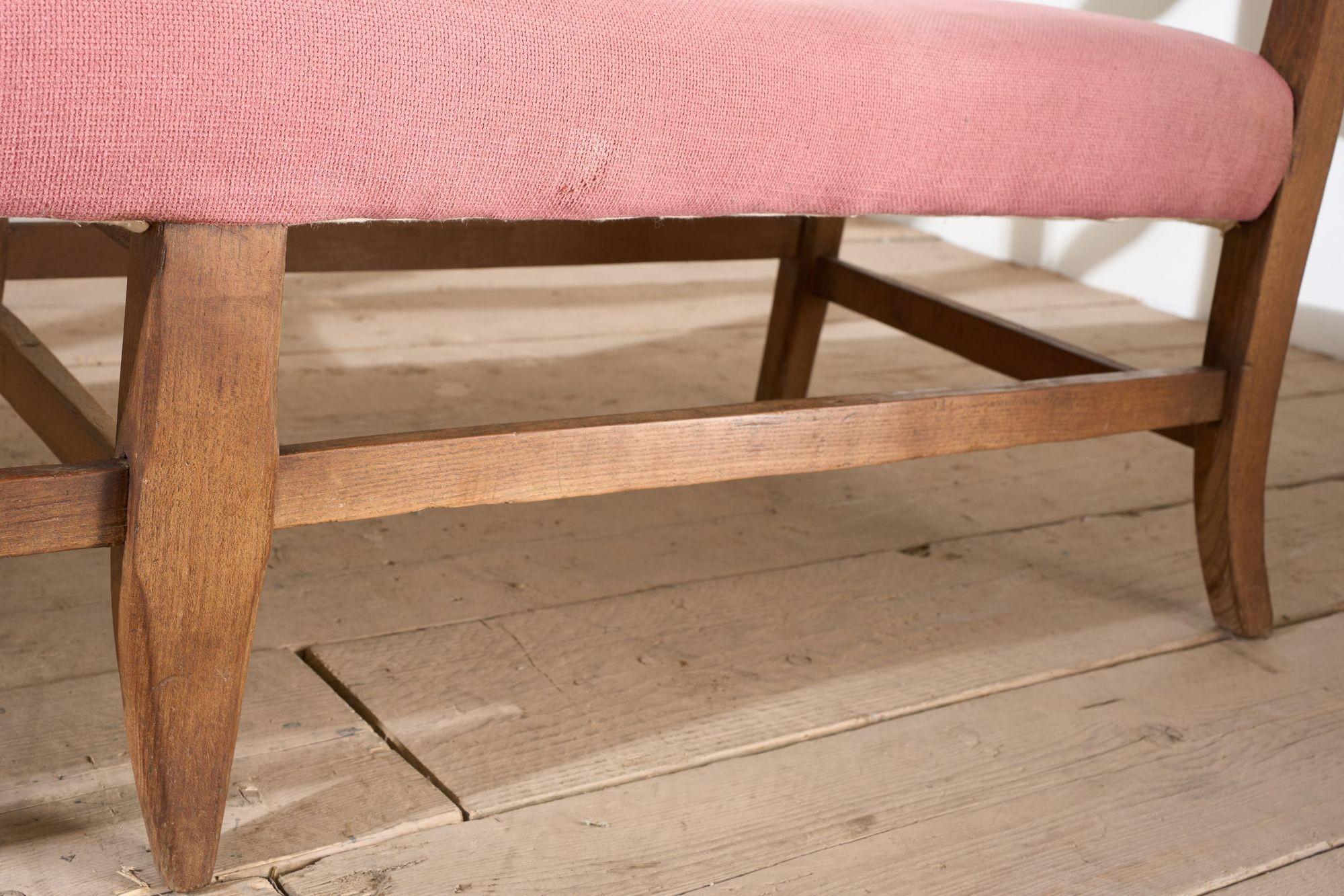 Early 20th century French wavy hall bench For Sale 2