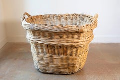 Early 20th Century French Wicker Grape Harvesting Basket