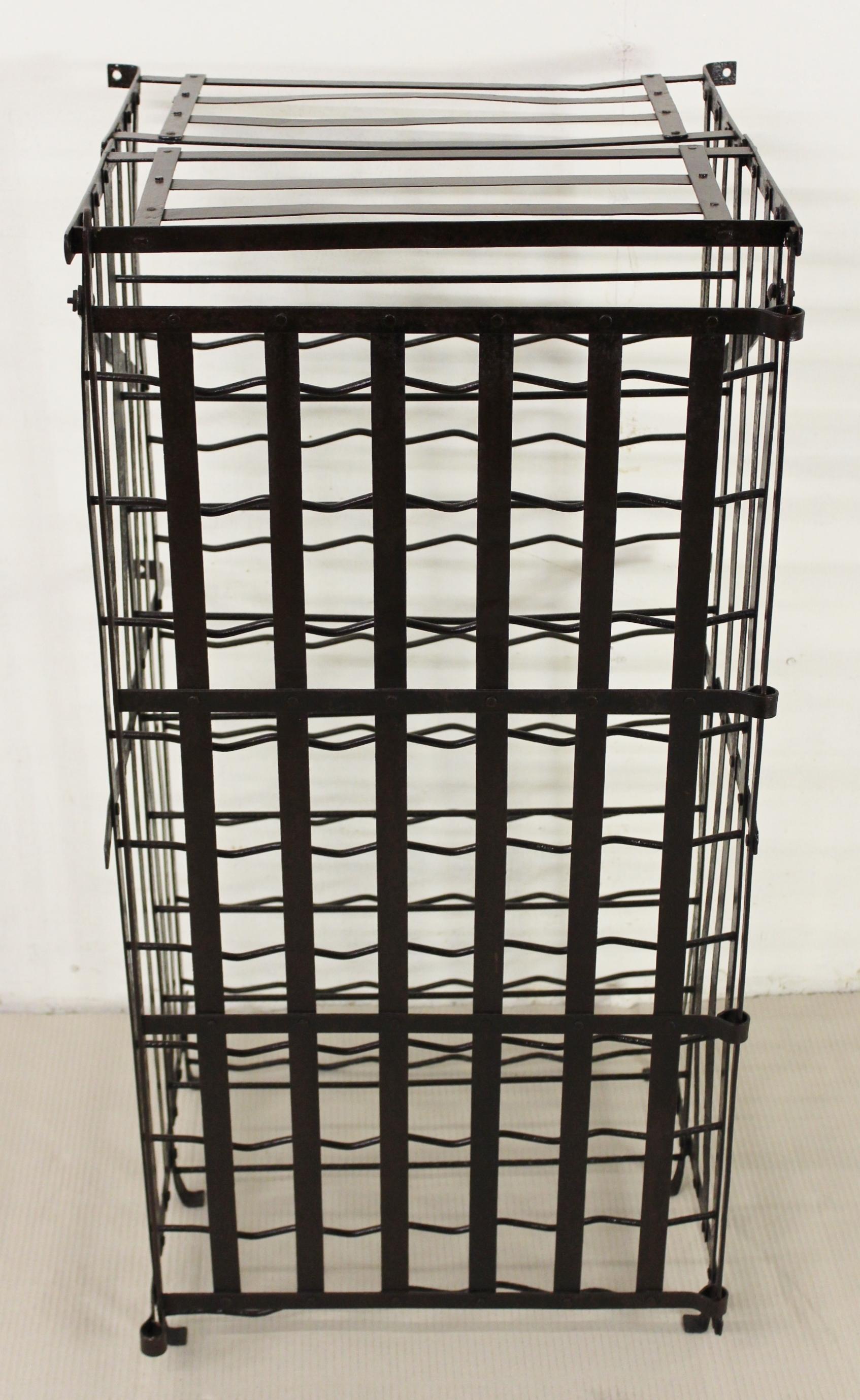 Early 20th Century French Wine Cage, 100 Bottle Capacity In Good Condition For Sale In Poling, West Sussex