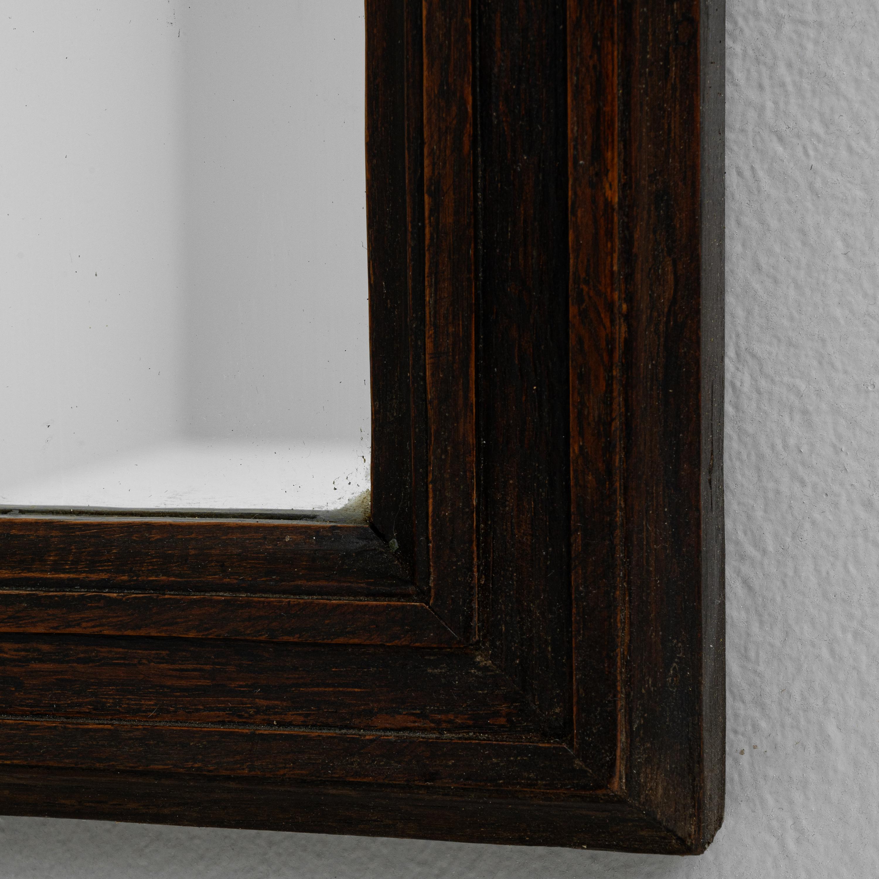 Early 20th Century French Wood Black Patinated Mirror For Sale 7