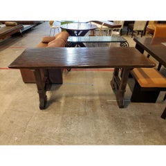 Early 20th Century French Wood Trestle Table