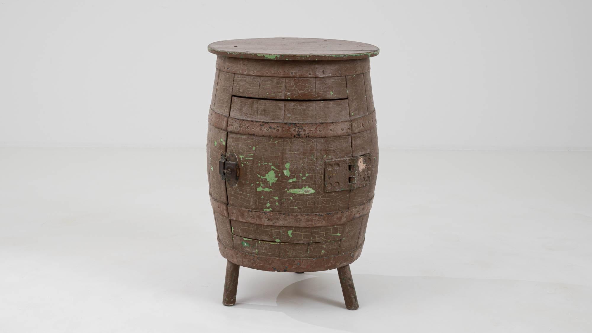 Early 20th Century French Wooden Barrel Bar Table For Sale 5