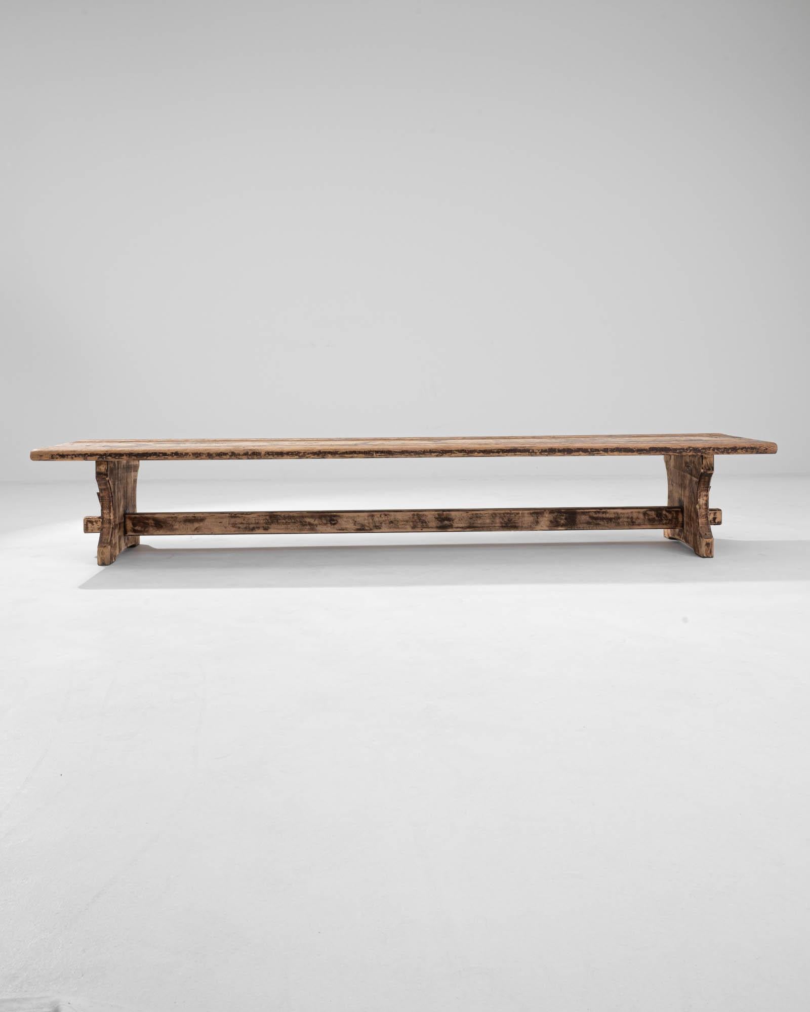 French Provincial Early 20th Century French Wooden Bench