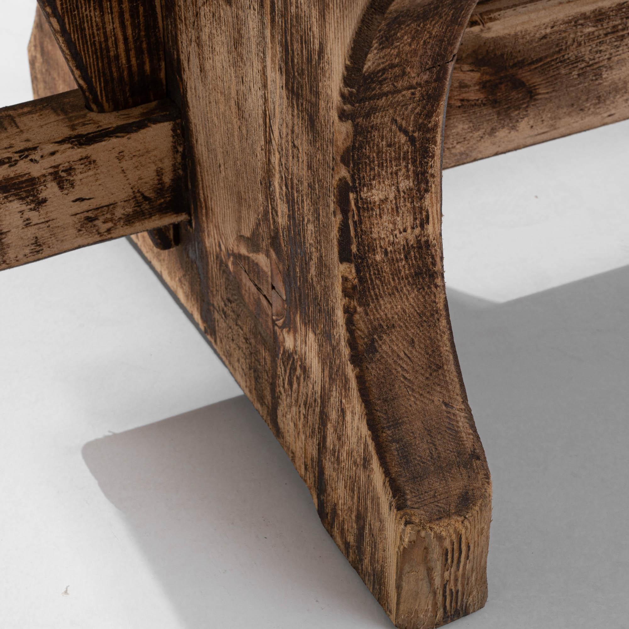 Early 20th Century French Wooden Bench 5