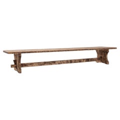 Early 20th Century French Wooden Bench