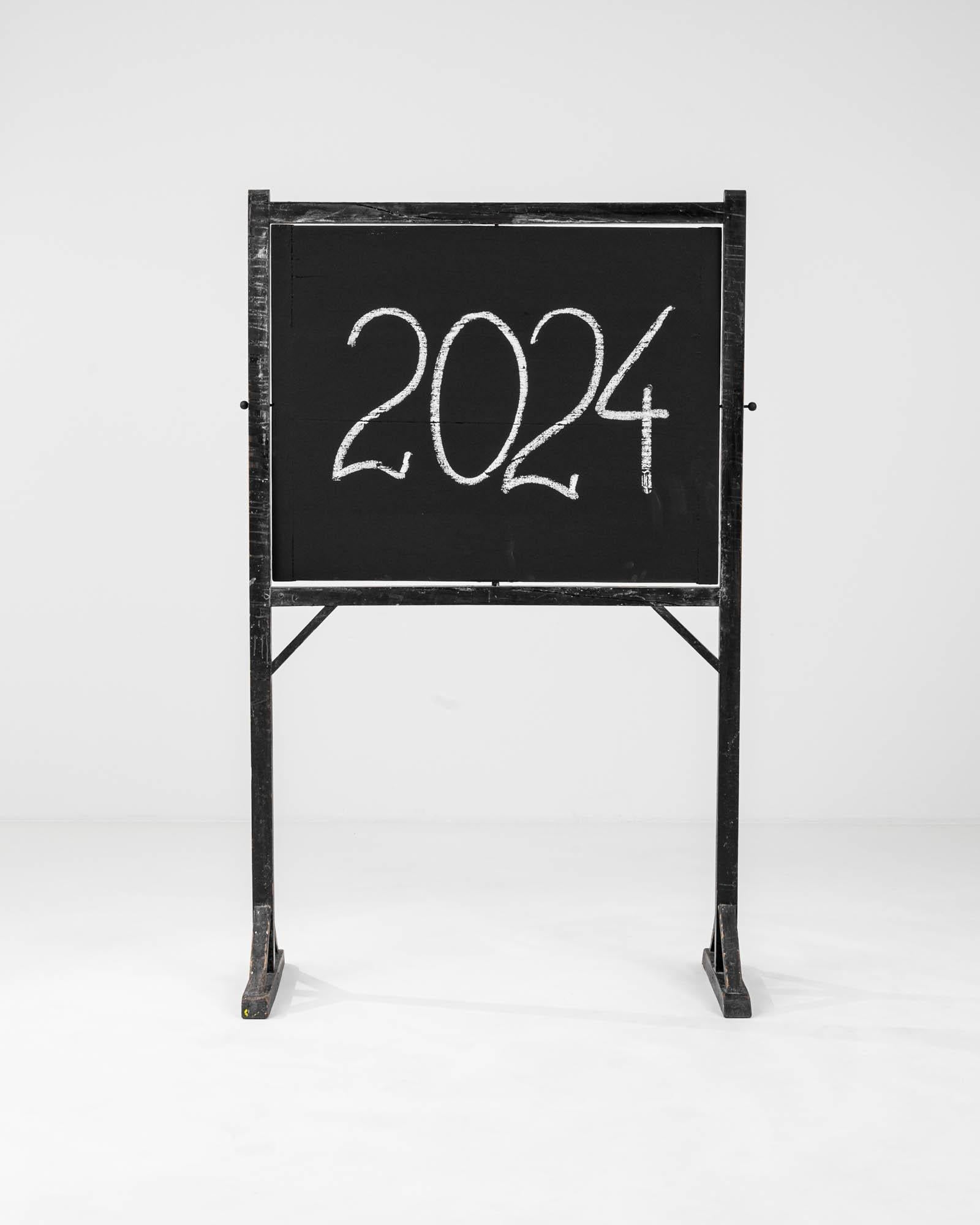 Early 20th Century French Wooden Blackboard For Sale 2