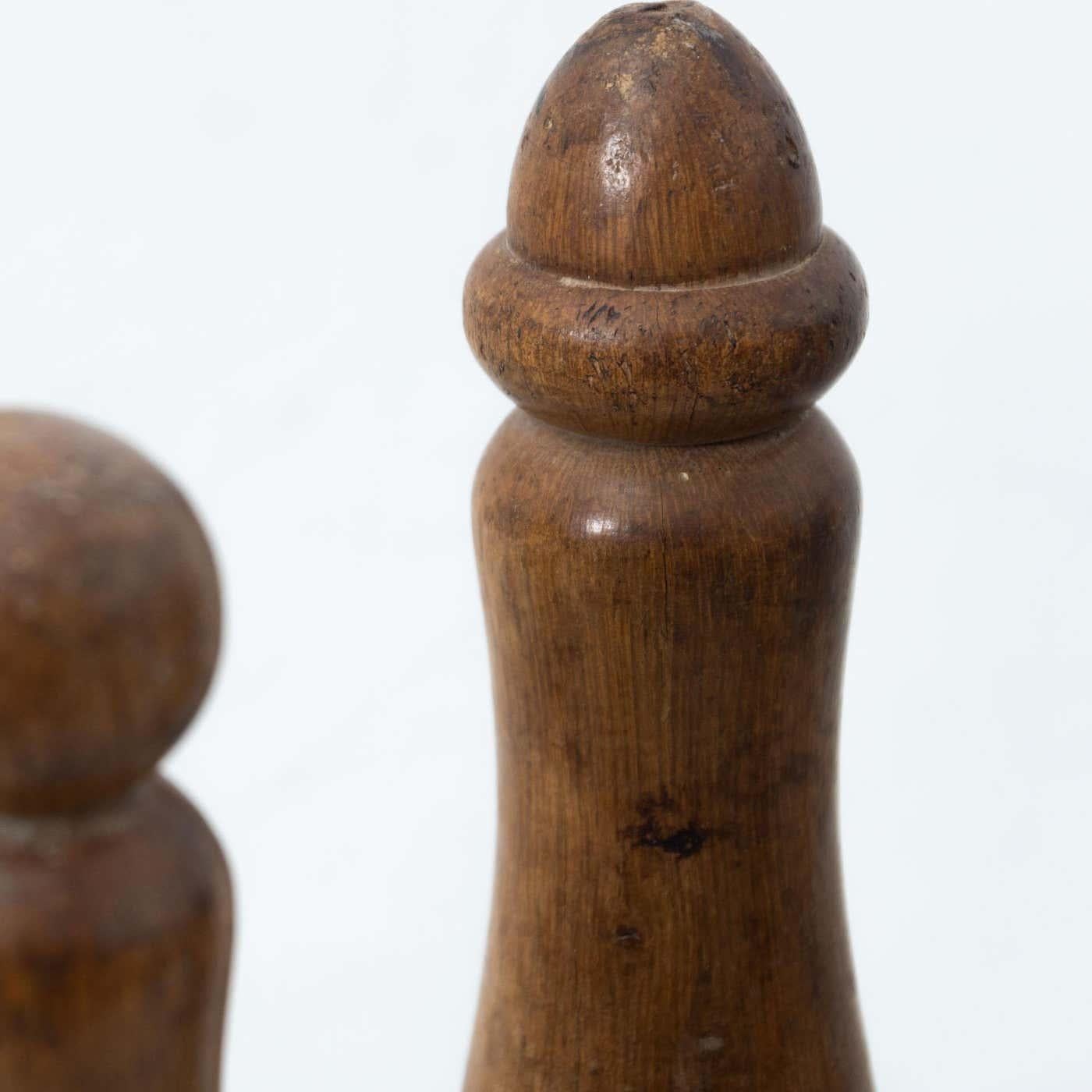 Early 20th Century French Wooden Bowling Game: Rustic Artwork & Timeless Fun For Sale 5