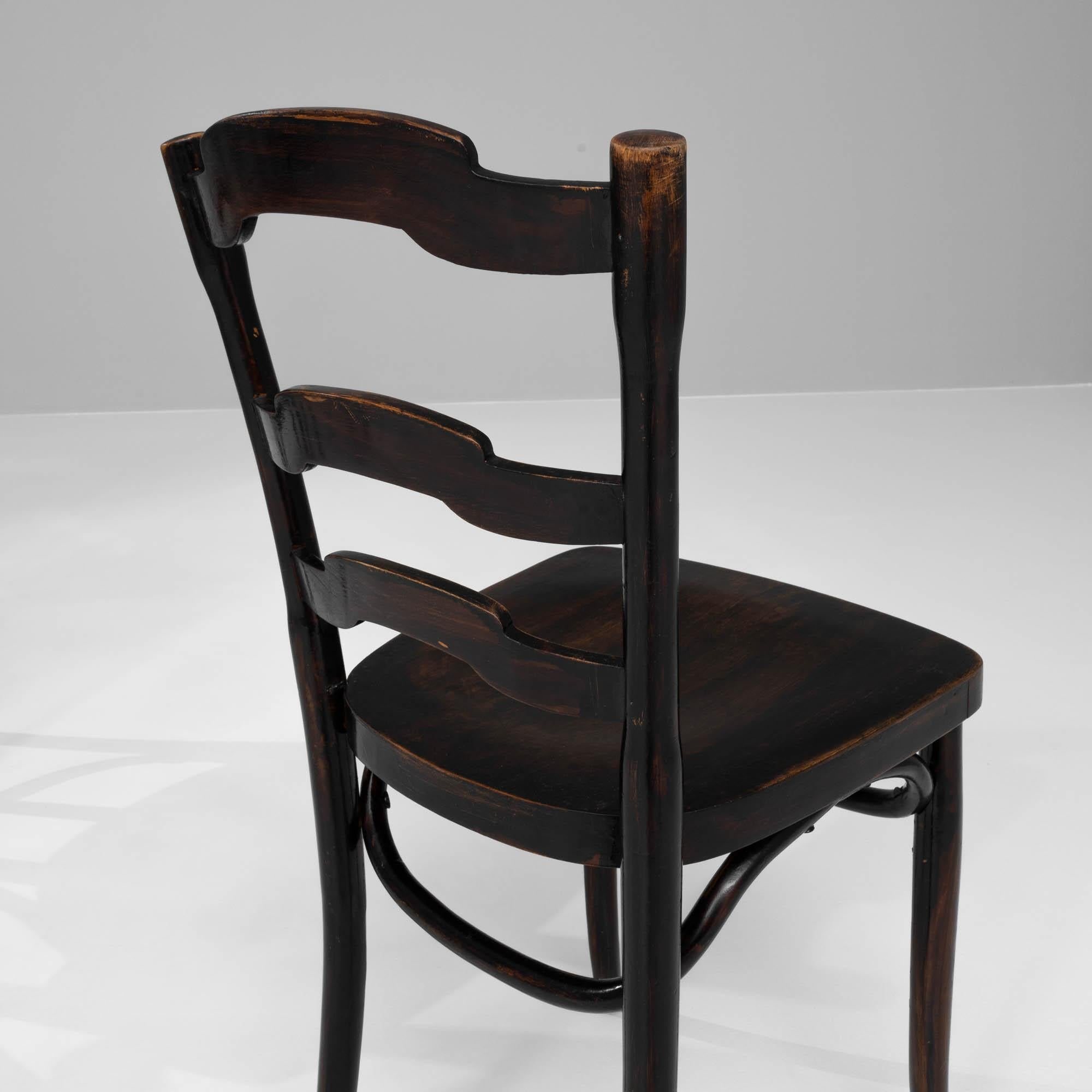 Early 20th Century French Wooden Dining Chairs, Set of 4 For Sale 12