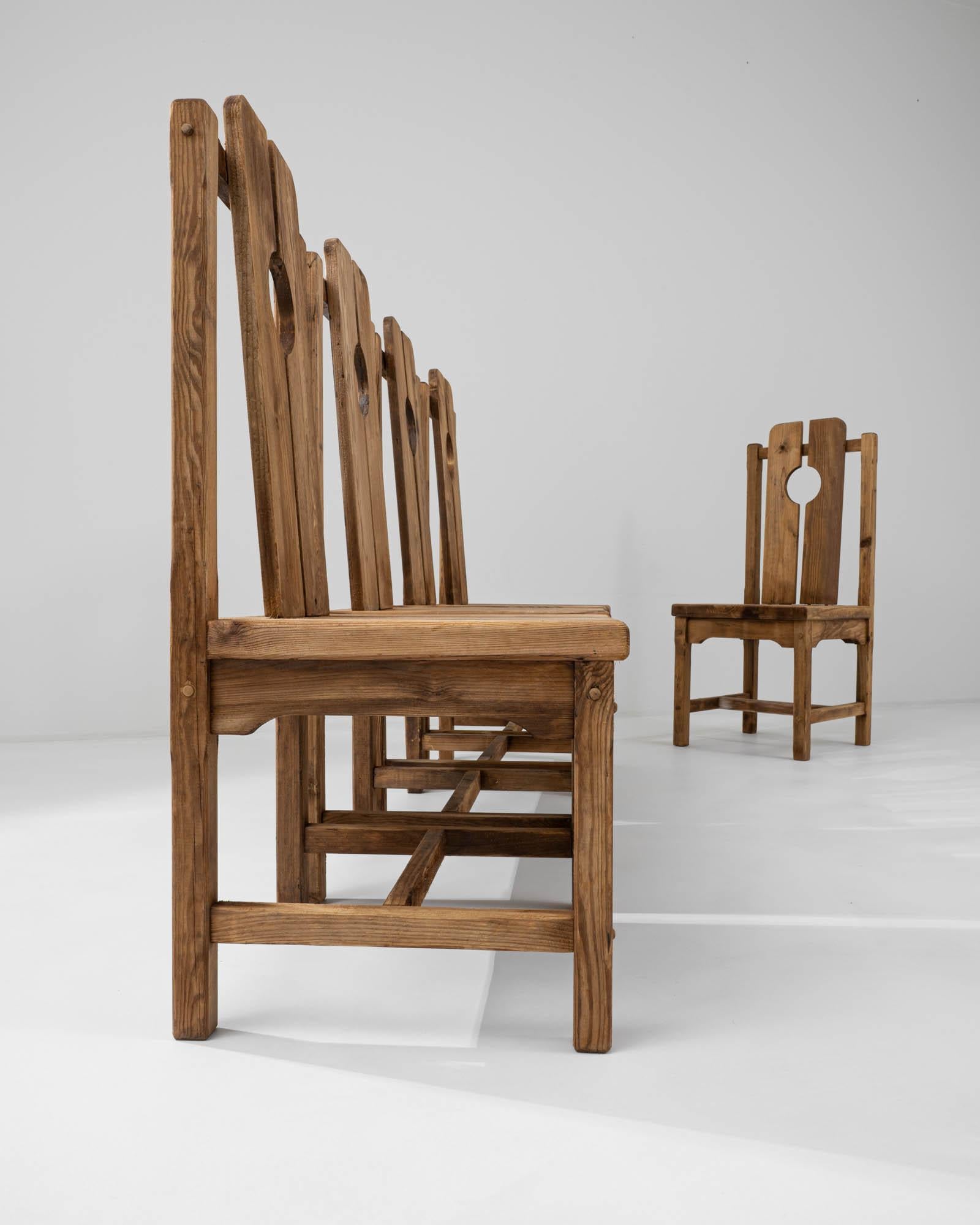 Early 20th Century French Wooden Dining Chairs, Set of Six For Sale 1