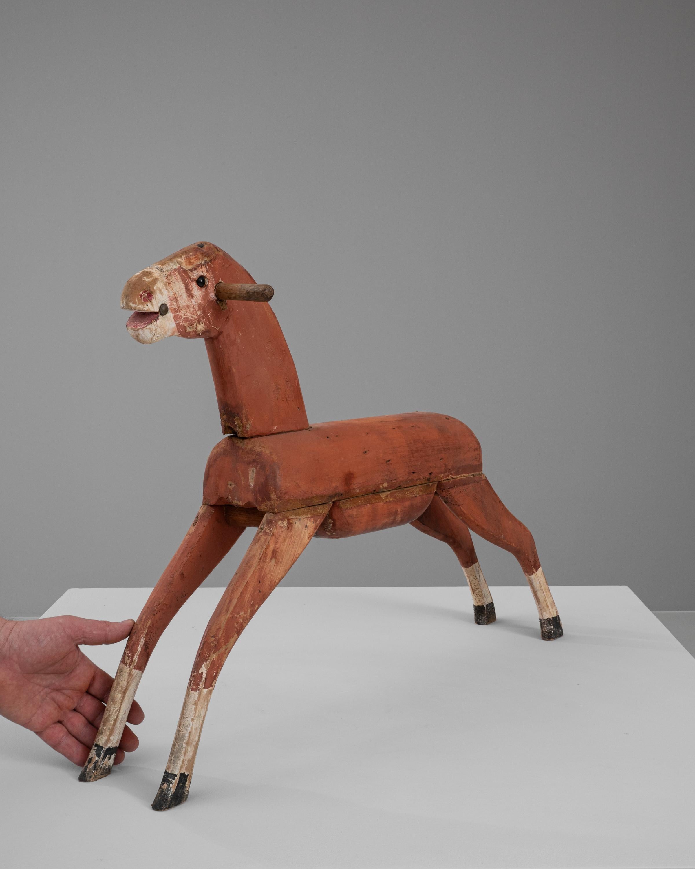 Early 20th Century French Wooden Horse For Sale 1