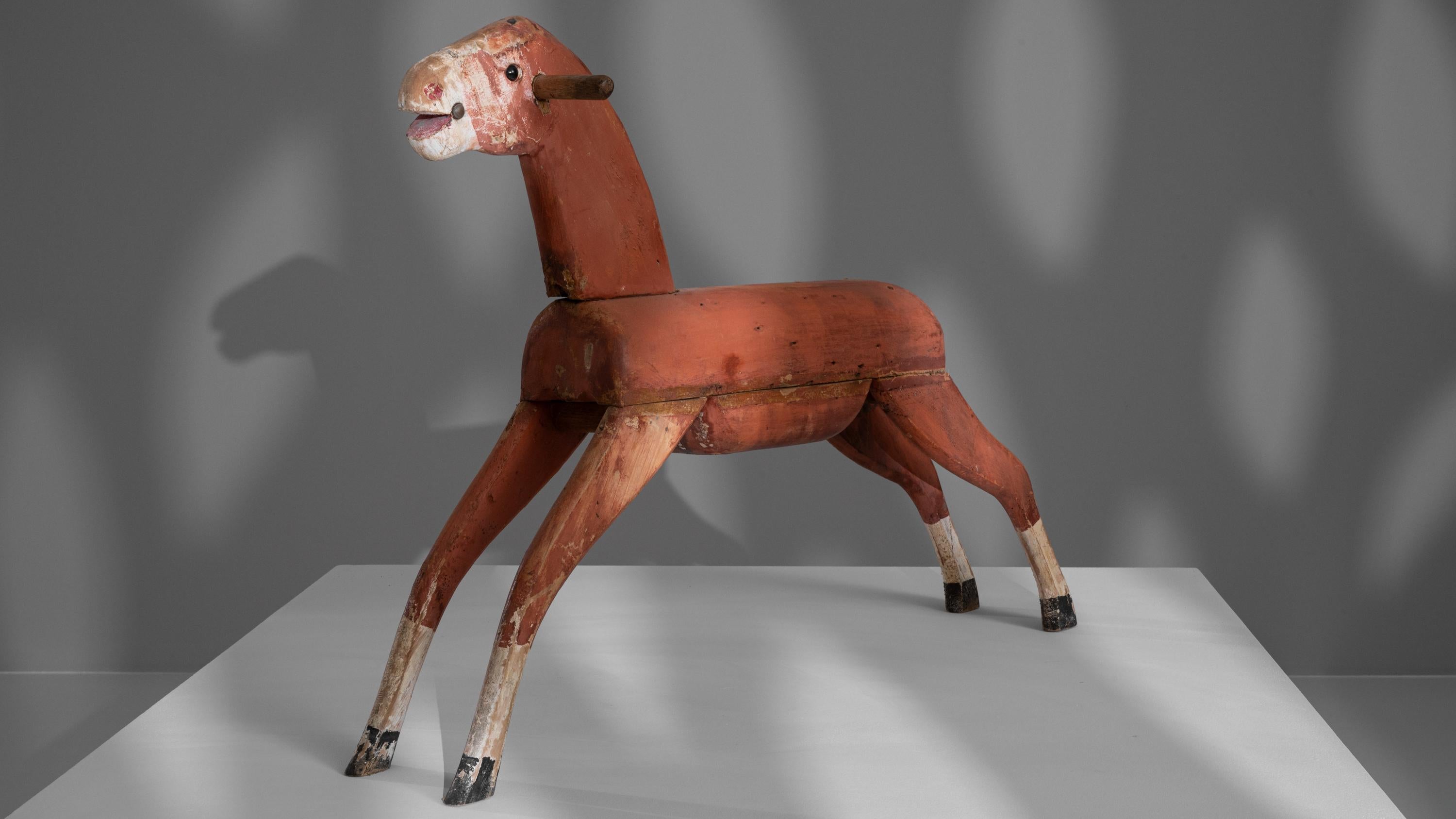 Early 20th Century French Wooden Horse For Sale 3